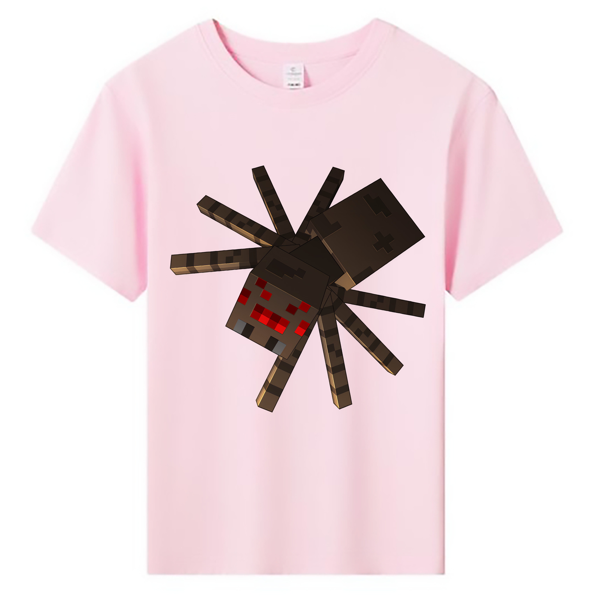 （画像用） マインクラフト ブロックの世界 Minecraft MC Block world 綿100％キッズTシャツ（フロントプリント）