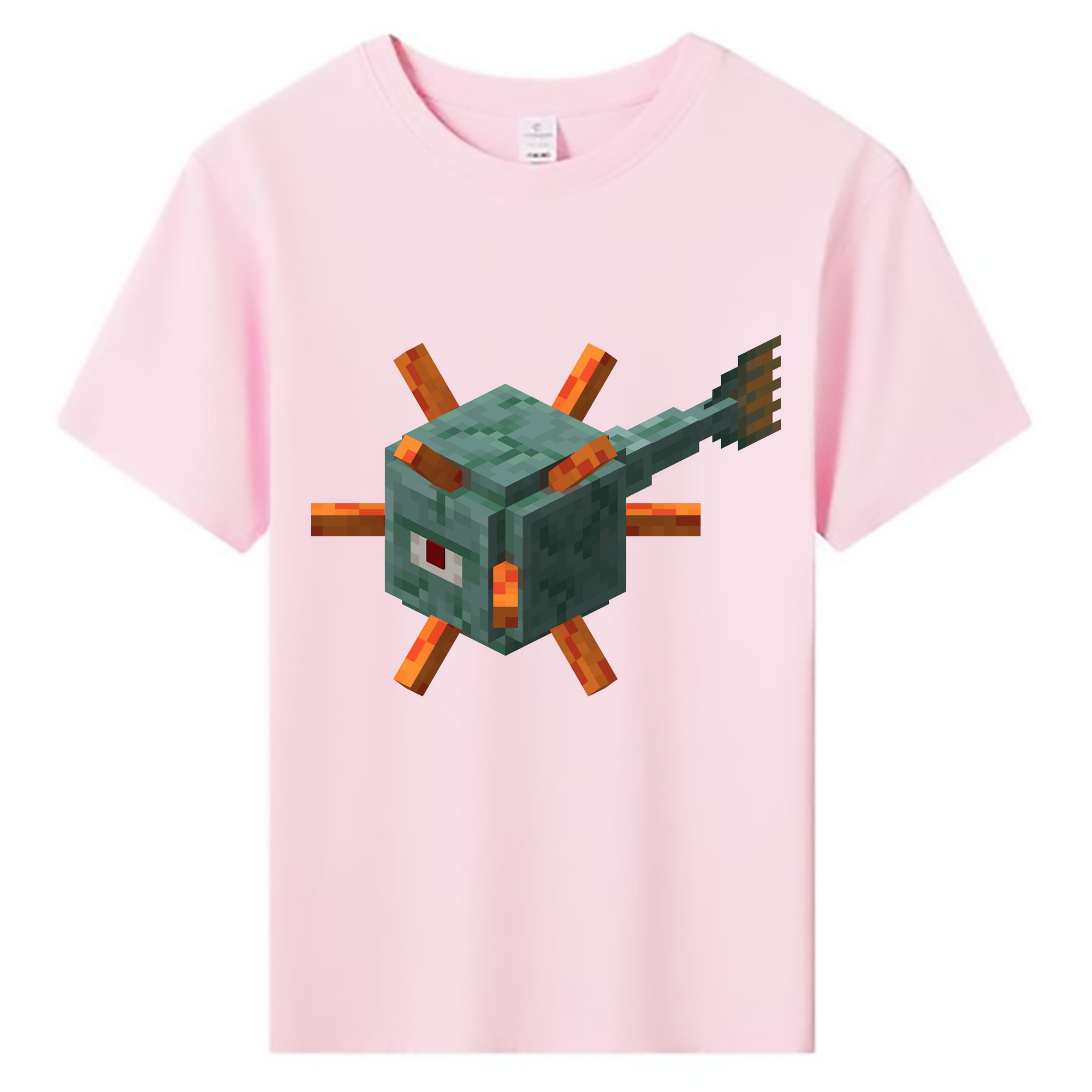 （画像用） マインクラフト ブロックの世界 Minecraft MC Block world 綿100％キッズTシャツ（フロントプリント）