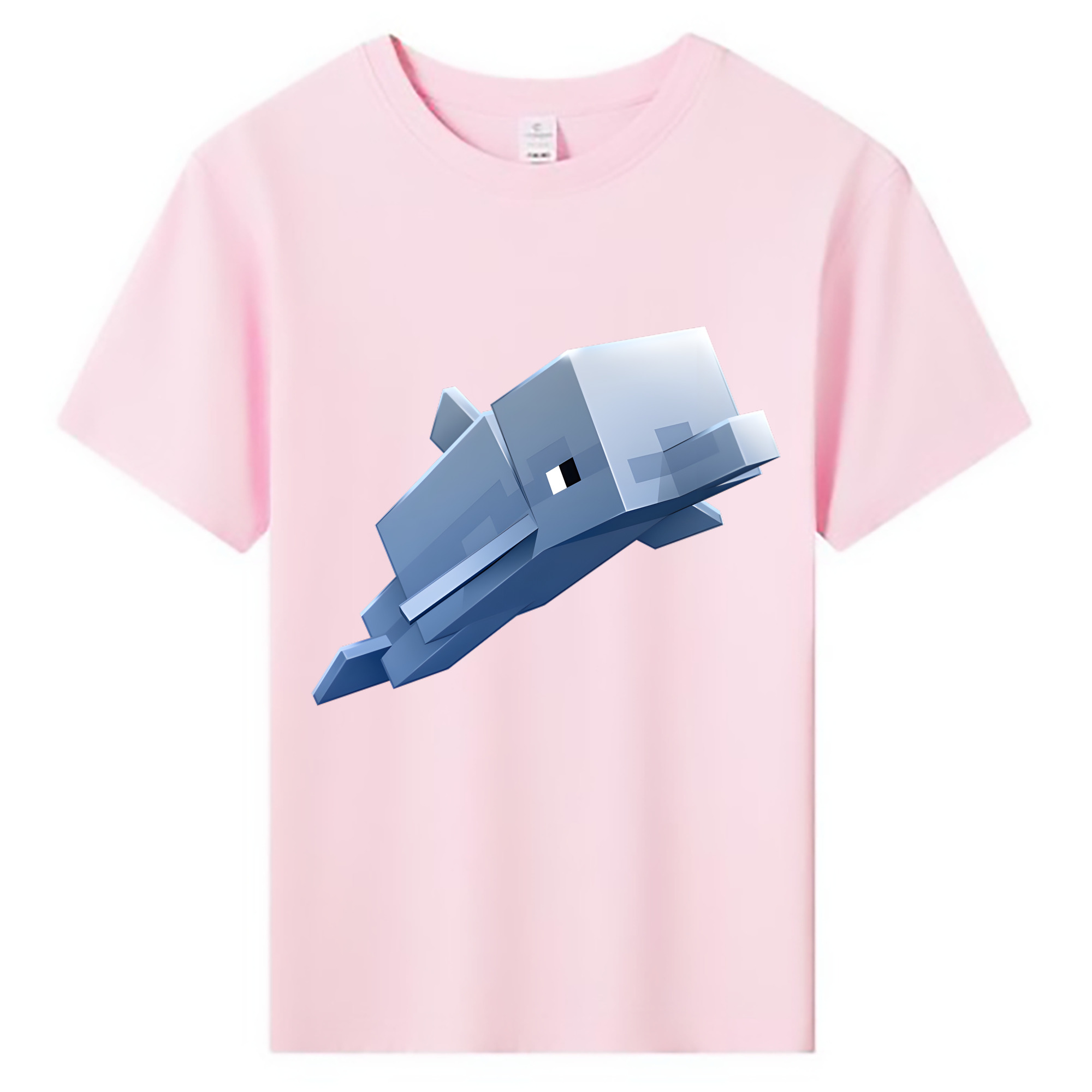 （画像用） マインクラフト ブロックの世界 Minecraft MC Block world 綿100％キッズTシャツ（フロントプリント）