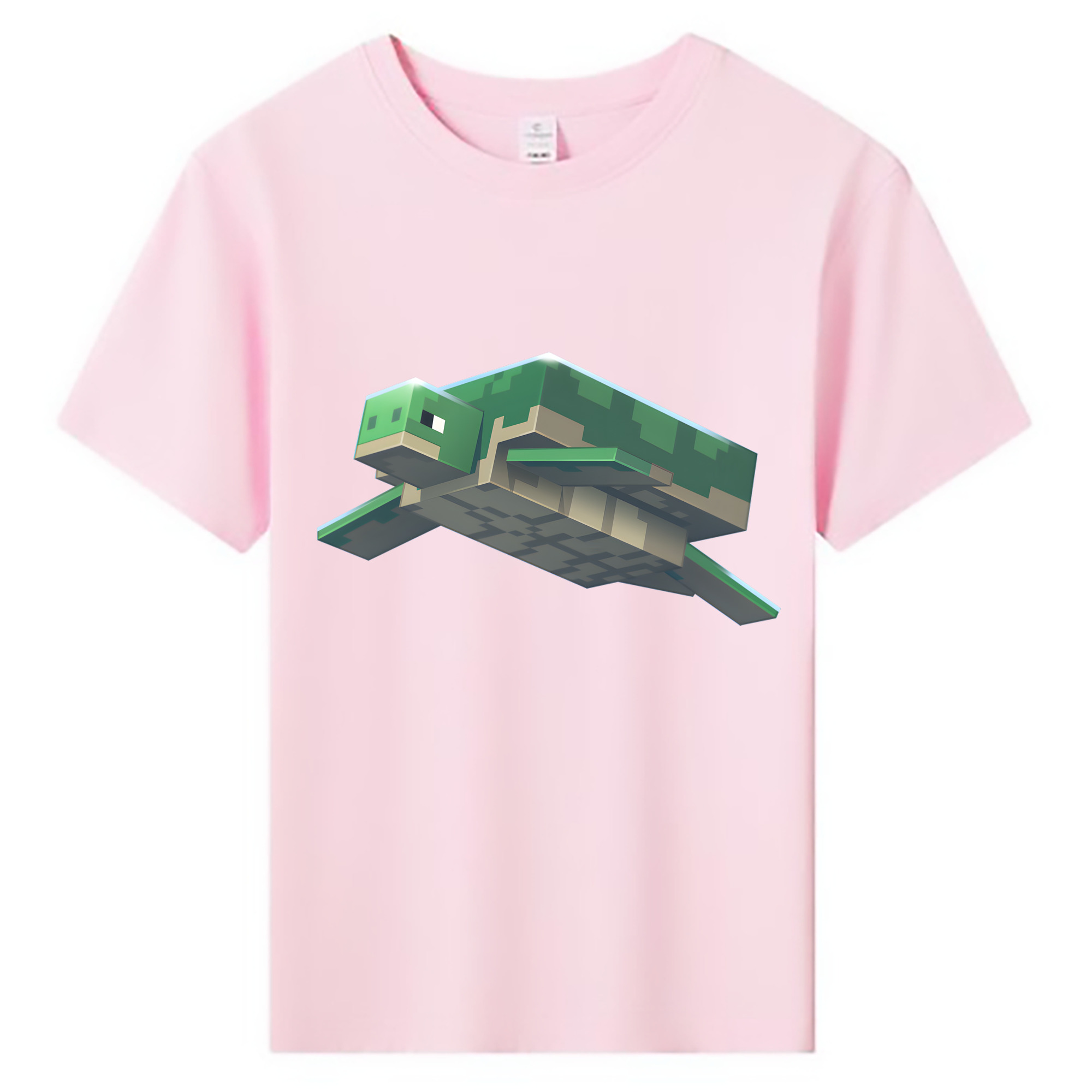 （画像用） マインクラフト ブロックの世界 Minecraft MC Block world 綿100％キッズTシャツ（フロントプリント）