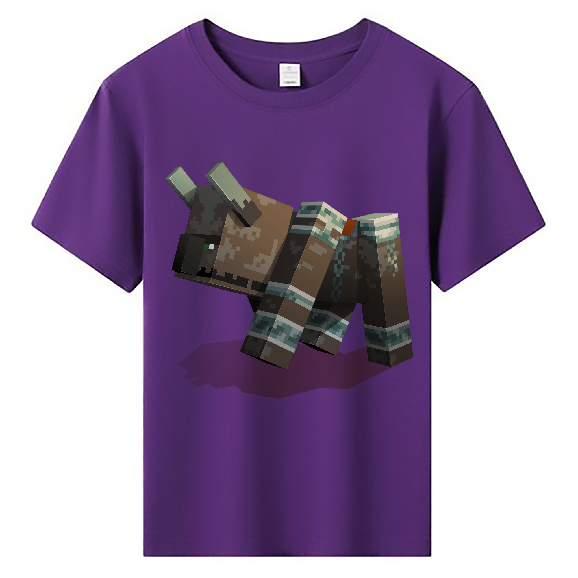 （画像用） マインクラフト ブロックの世界 Minecraft MC Block world 綿100％キッズTシャツ（フロントプリント）