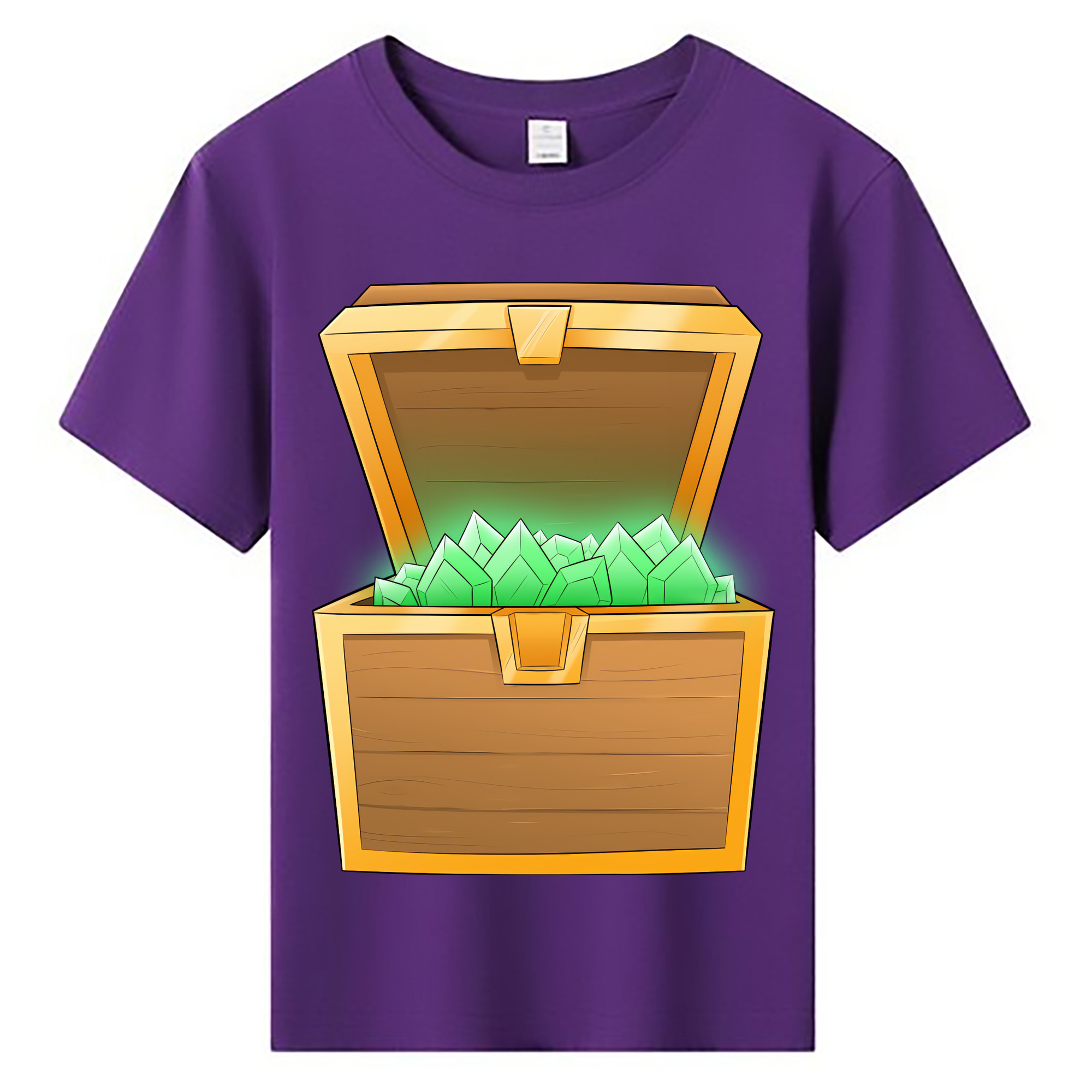 （画像用） マインクラフト ブロックの世界 Minecraft MC Block world 綿100％キッズTシャツ（フロントプリント）