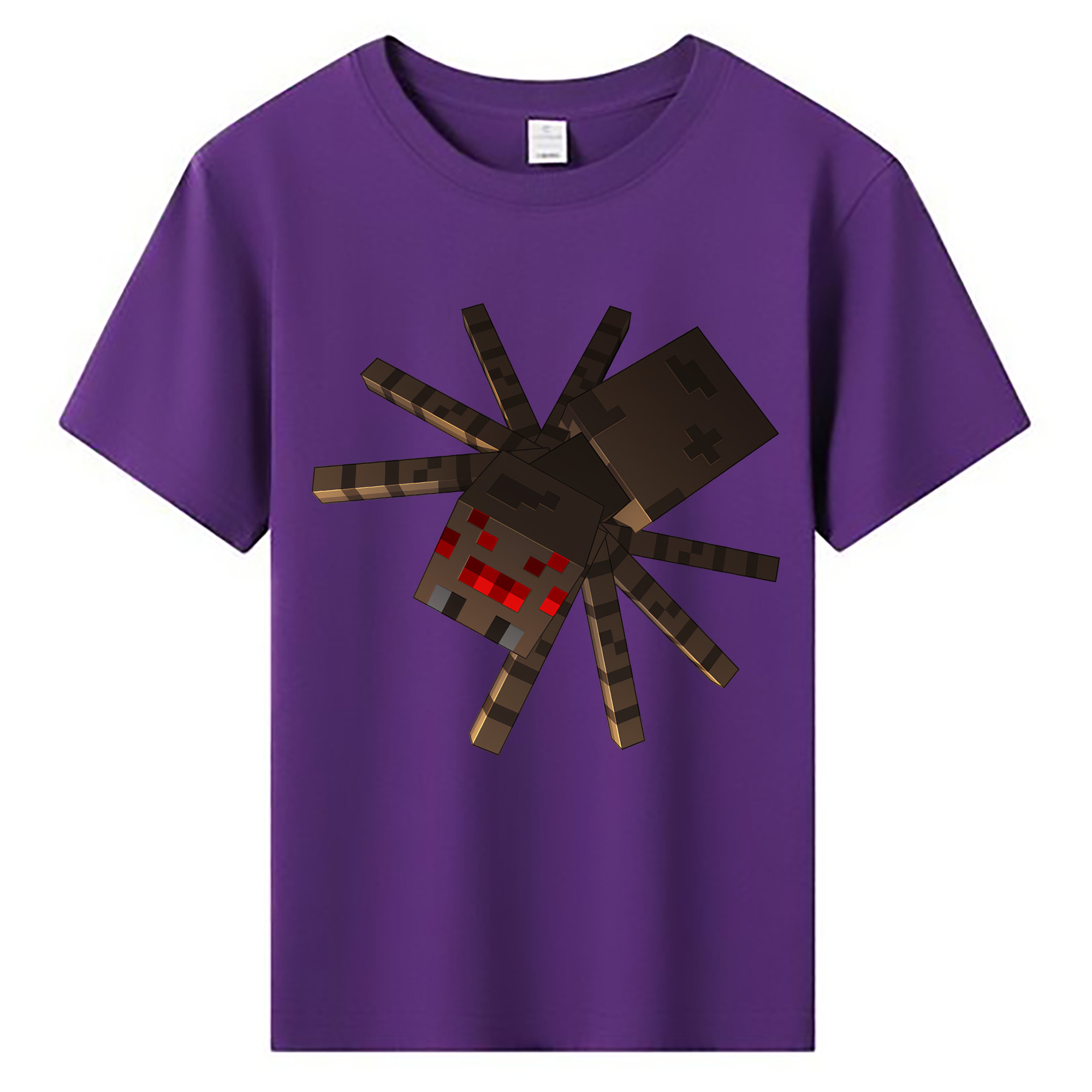 （画像用） マインクラフト ブロックの世界 Minecraft MC Block world 綿100％キッズTシャツ（フロントプリント）