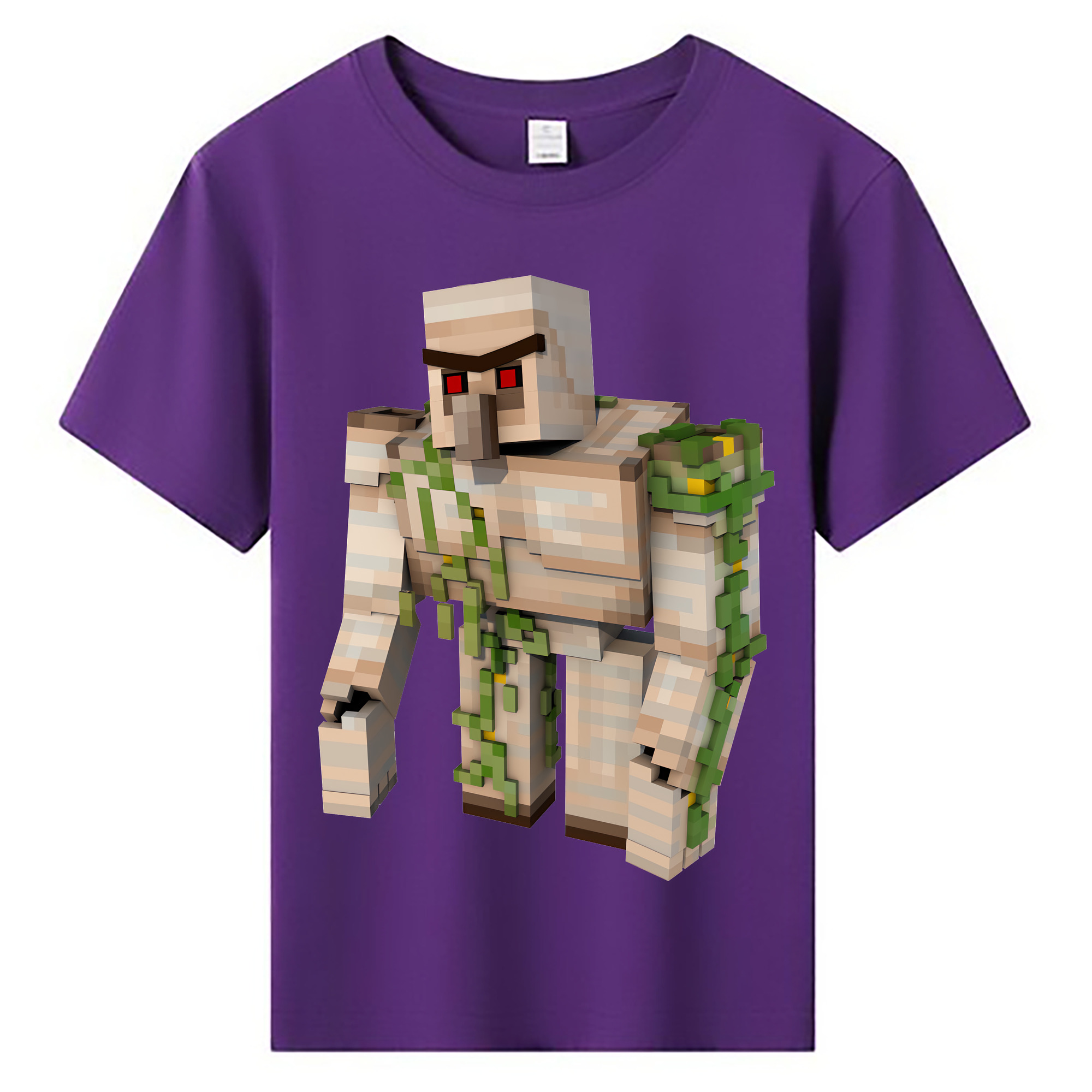 （画像用） マインクラフト ブロックの世界 Minecraft MC Block world 綿100％キッズTシャツ（フロントプリント）