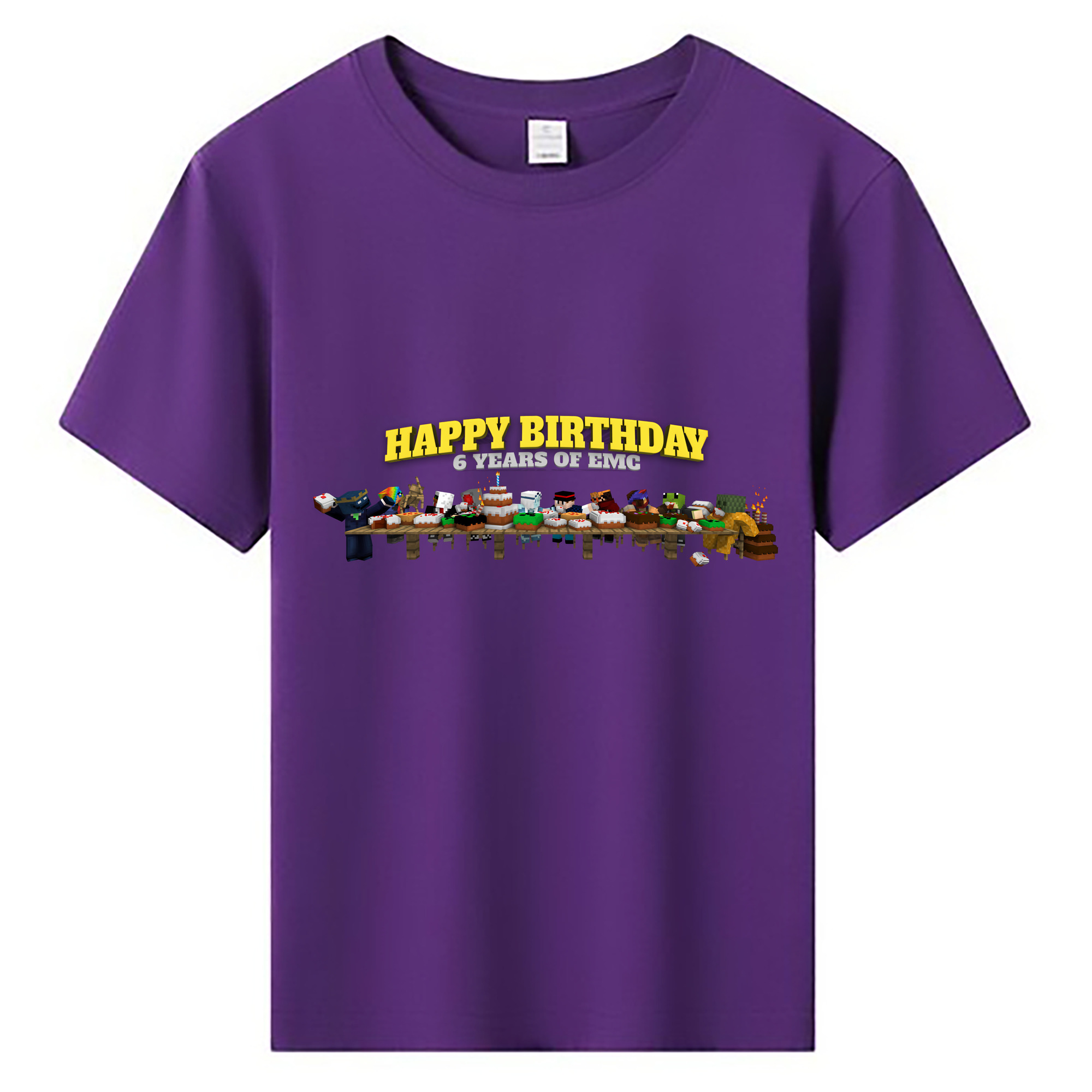 （画像用） マインクラフト ブロックの世界 Minecraft MC Block world 綿100％キッズTシャツ（フロントプリント）
