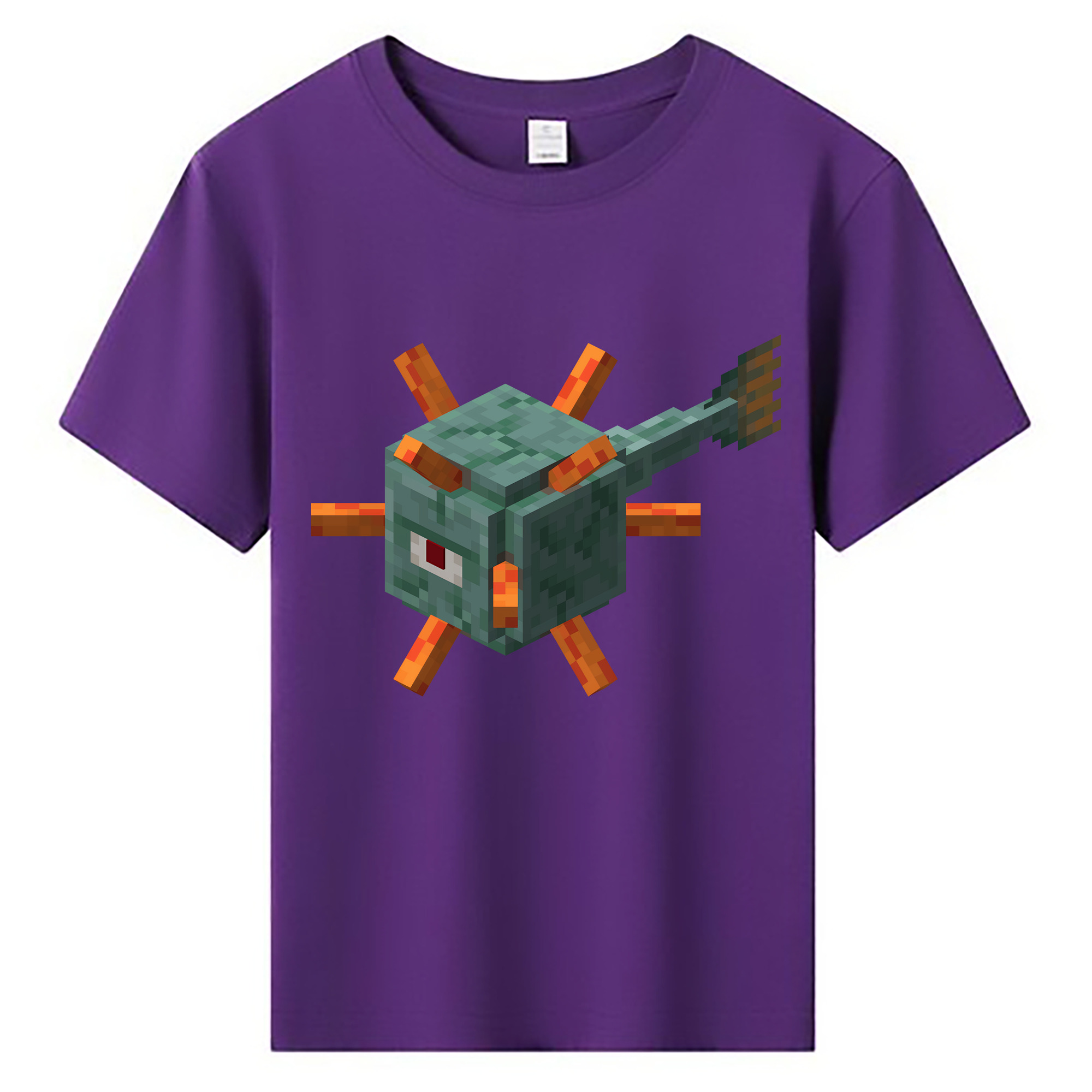 （画像用） マインクラフト ブロックの世界 Minecraft MC Block world 綿100％キッズTシャツ（フロントプリント）