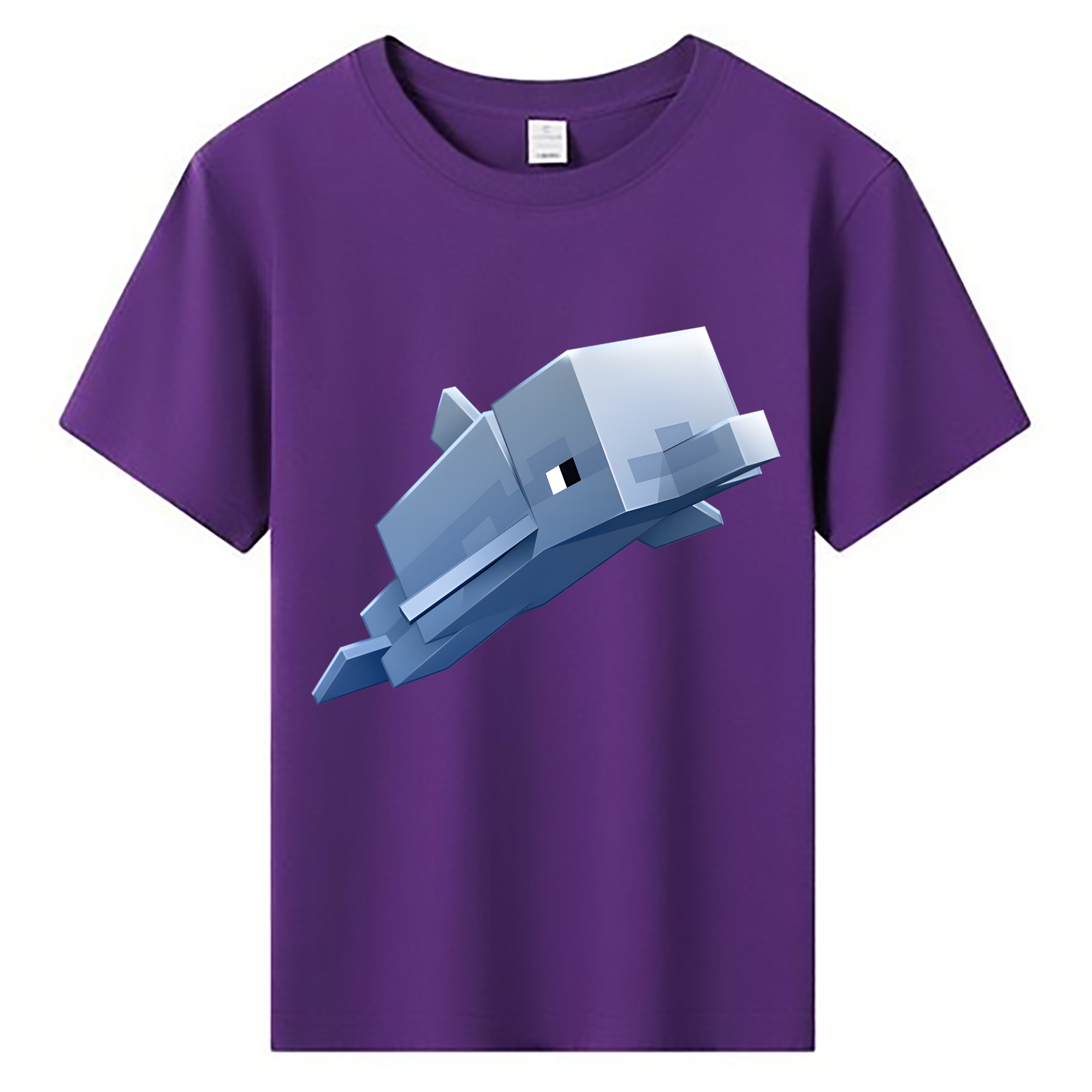 （画像用） マインクラフト ブロックの世界 Minecraft MC Block world 綿100％キッズTシャツ（フロントプリント）
