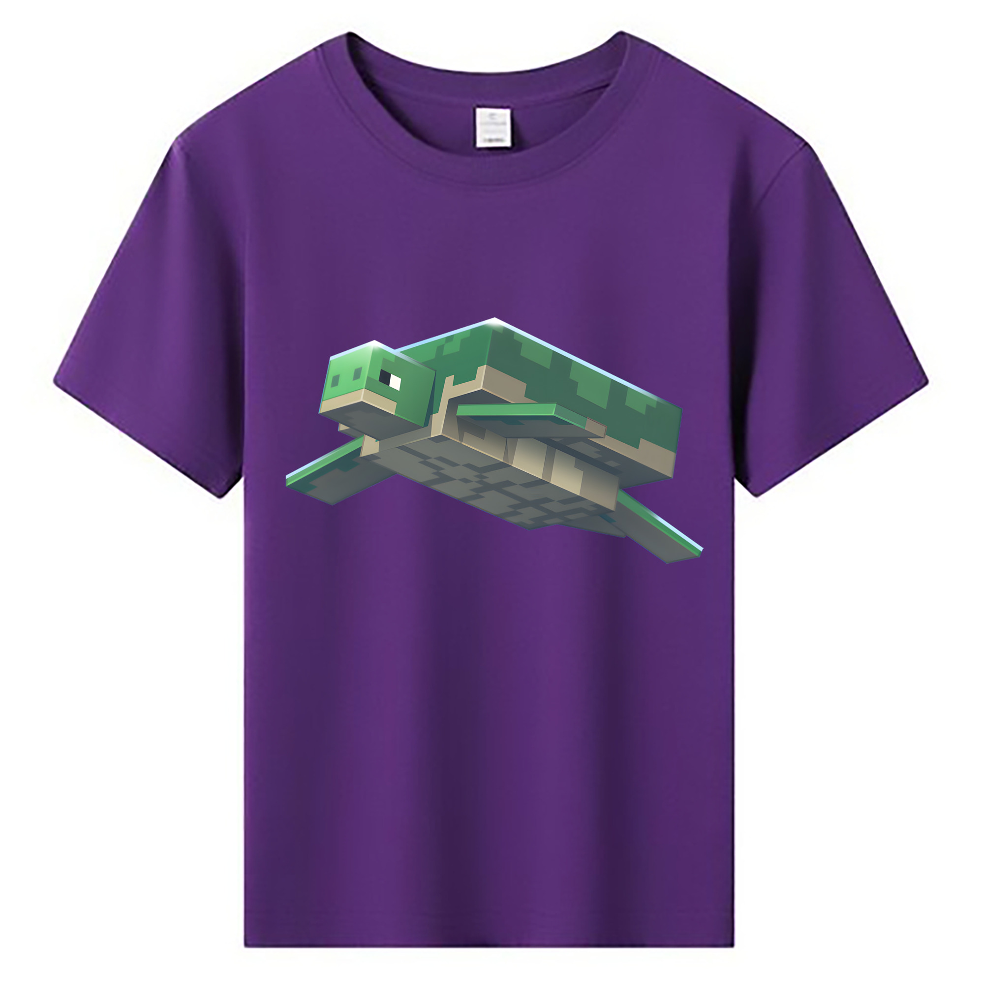（画像用） マインクラフト ブロックの世界 Minecraft MC Block world 綿100％キッズTシャツ（フロントプリント）