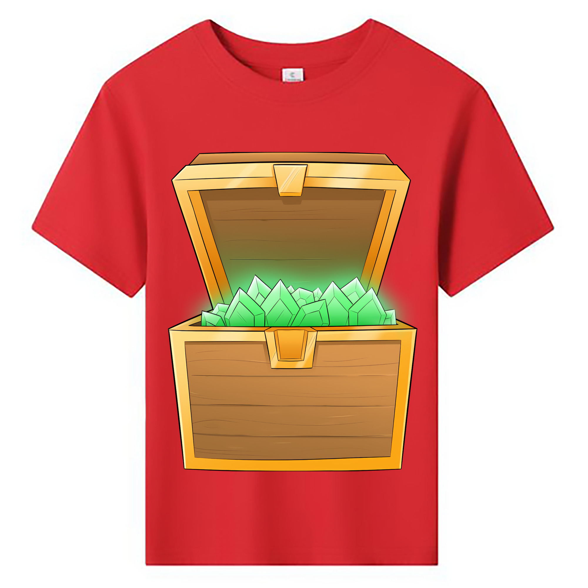 （画像用） マインクラフト ブロックの世界 Minecraft MC Block world 綿100％キッズTシャツ（フロントプリント）