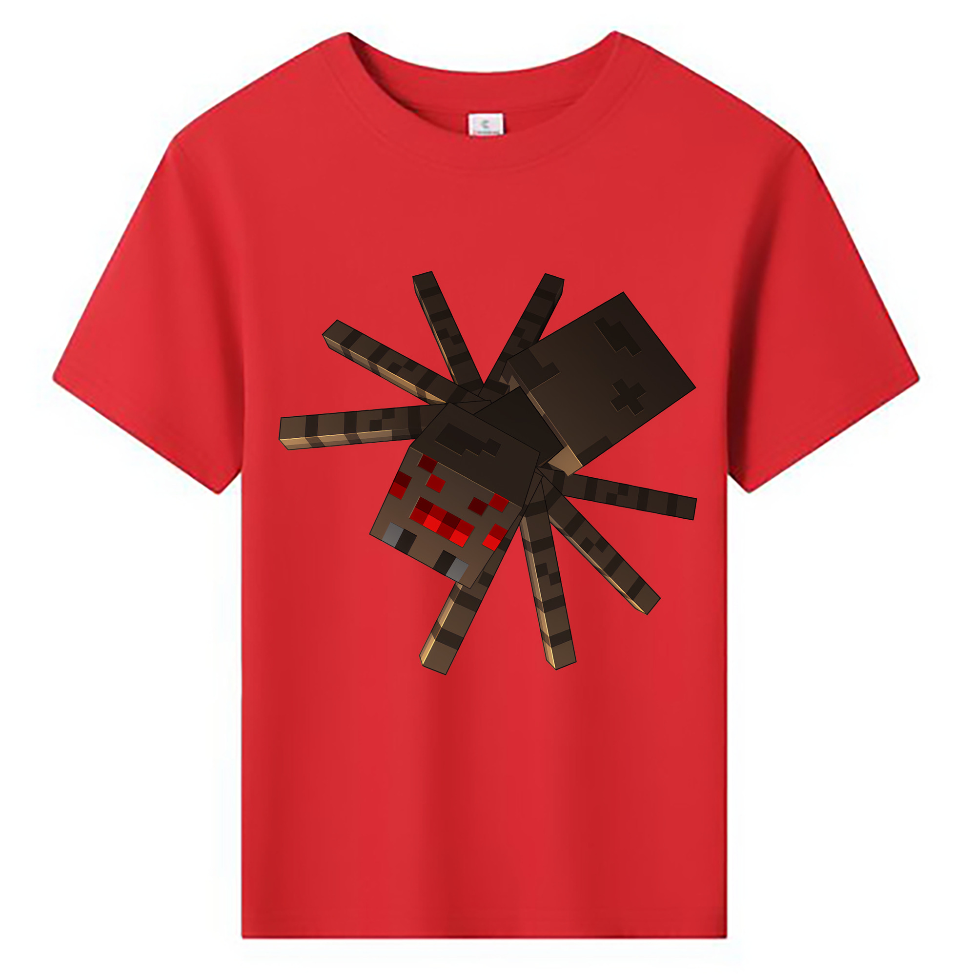 （画像用） マインクラフト ブロックの世界 Minecraft MC Block world 綿100％キッズTシャツ（フロントプリント）