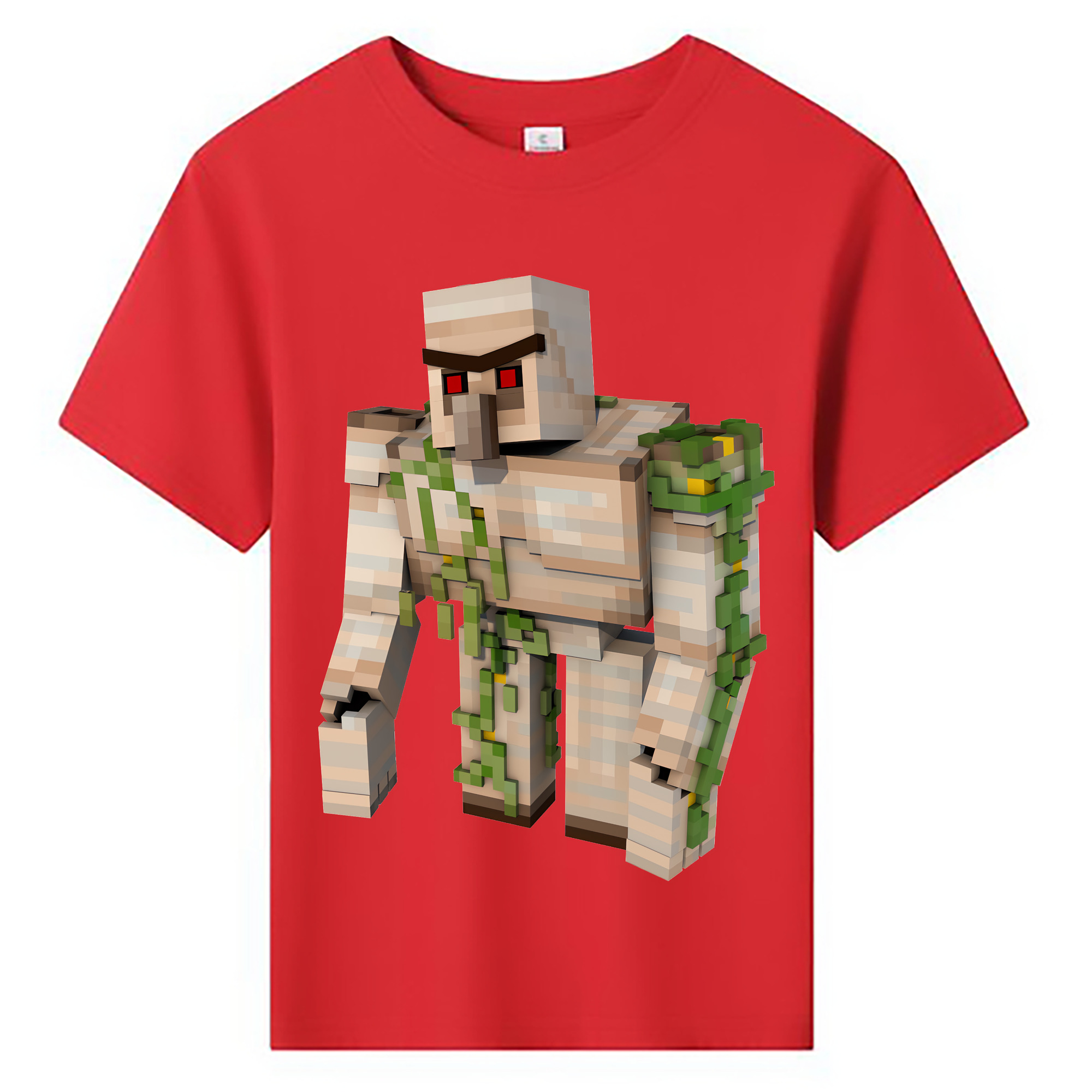 （画像用） マインクラフト ブロックの世界 Minecraft MC Block world 綿100％キッズTシャツ（フロントプリント）