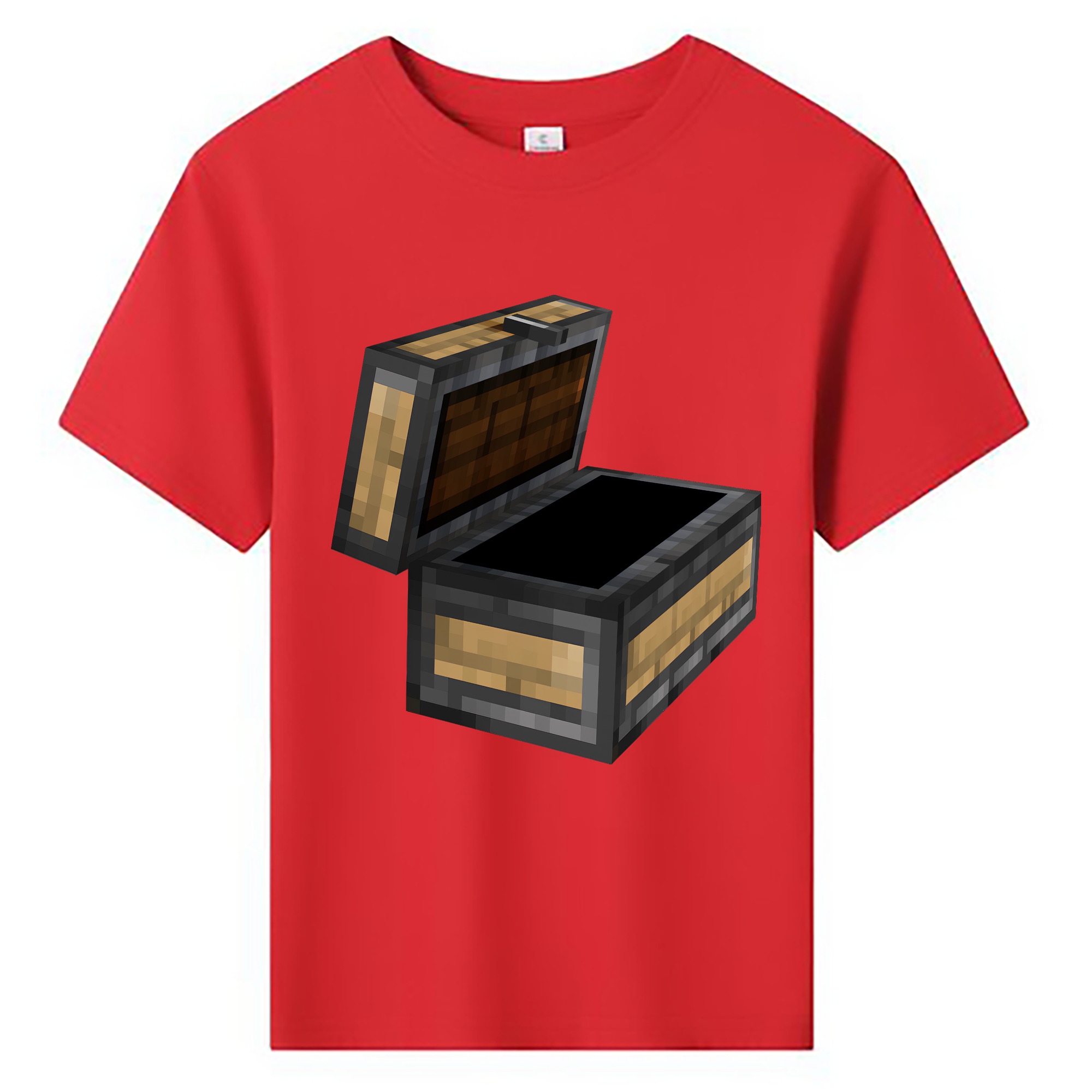 （画像用） マインクラフト ブロックの世界 Minecraft MC Block world 綿100％キッズTシャツ（フロントプリント）