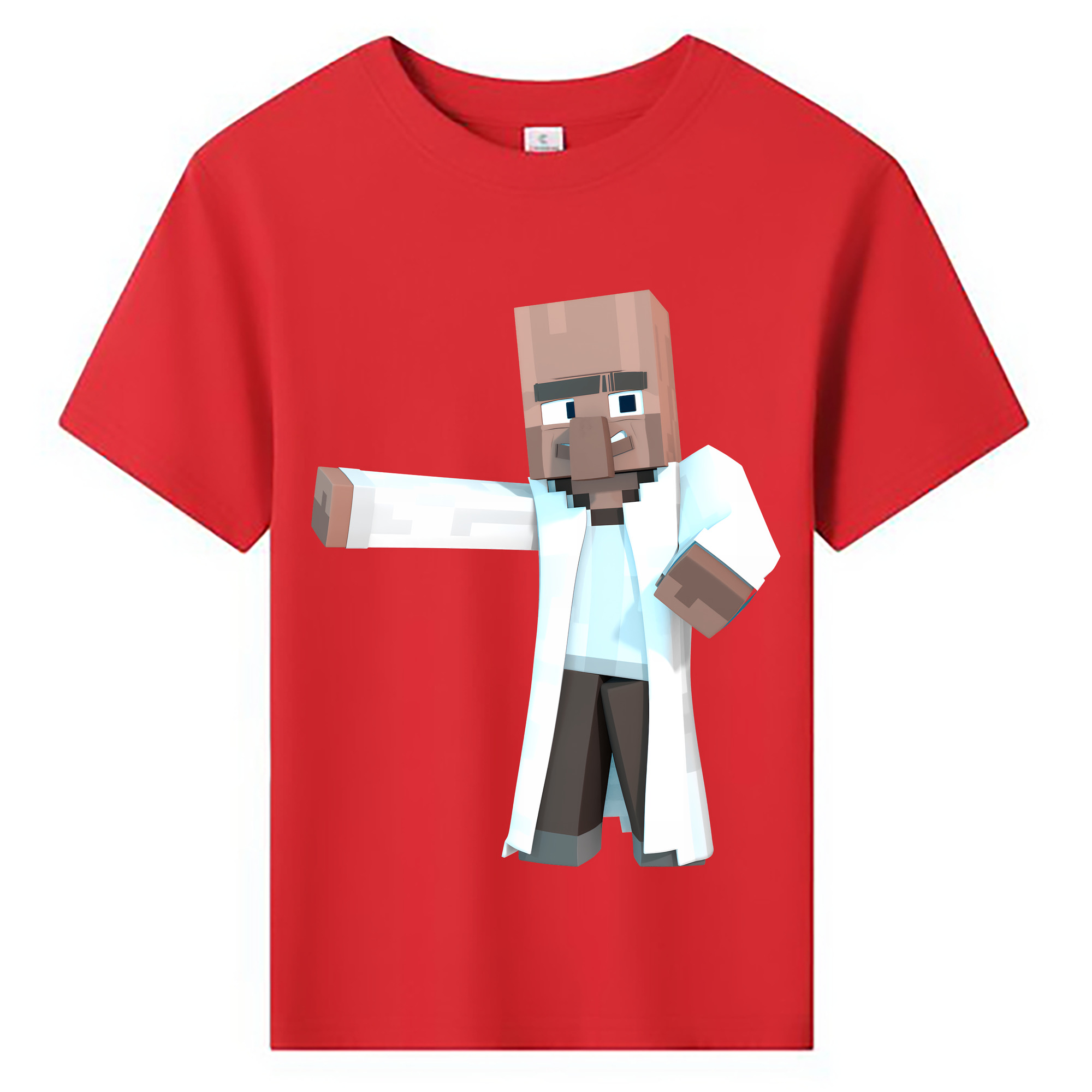 （画像用） マインクラフト ブロックの世界 Minecraft MC Block world 綿100％キッズTシャツ（フロントプリント）