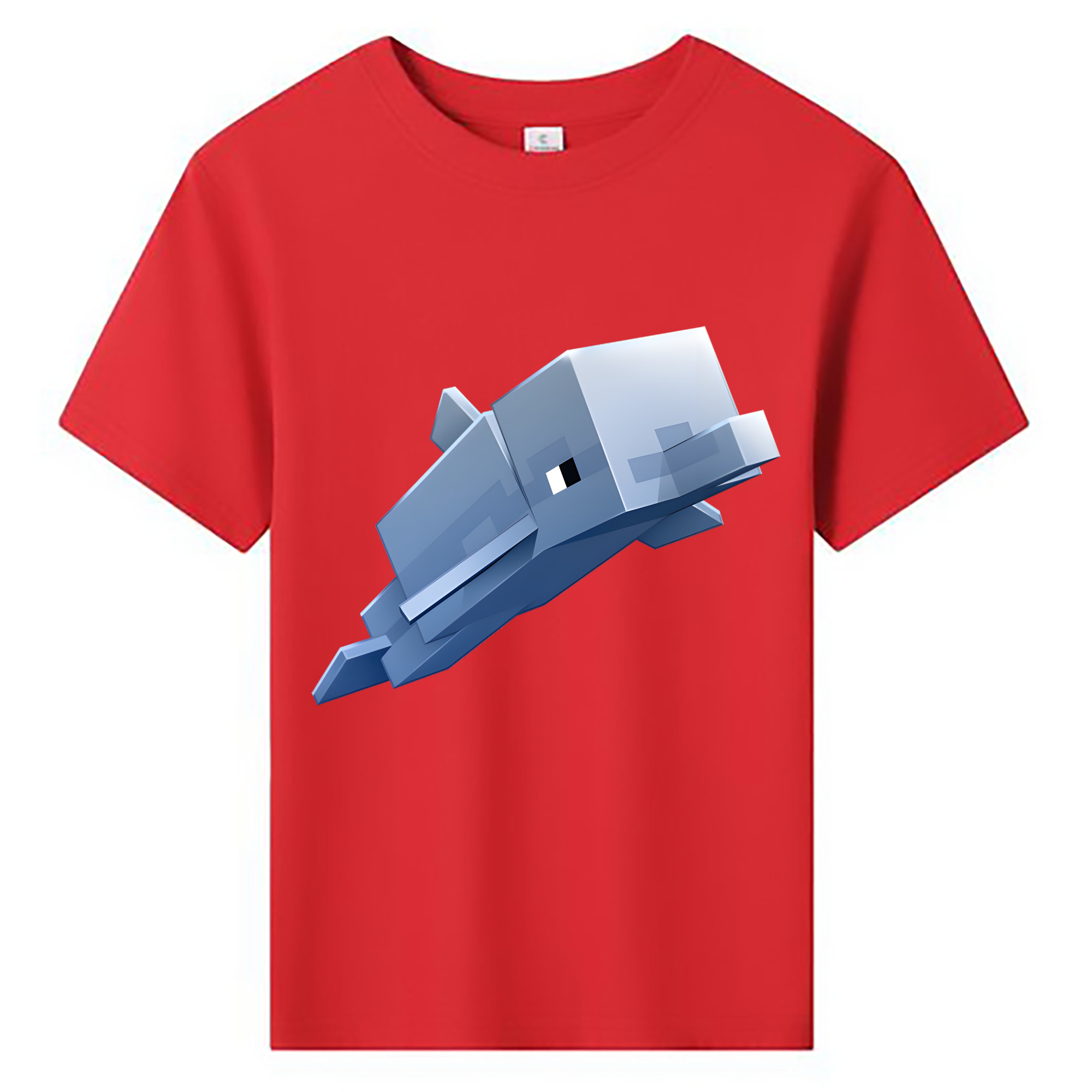 （画像用） マインクラフト ブロックの世界 Minecraft MC Block world 綿100％キッズTシャツ（フロントプリント）