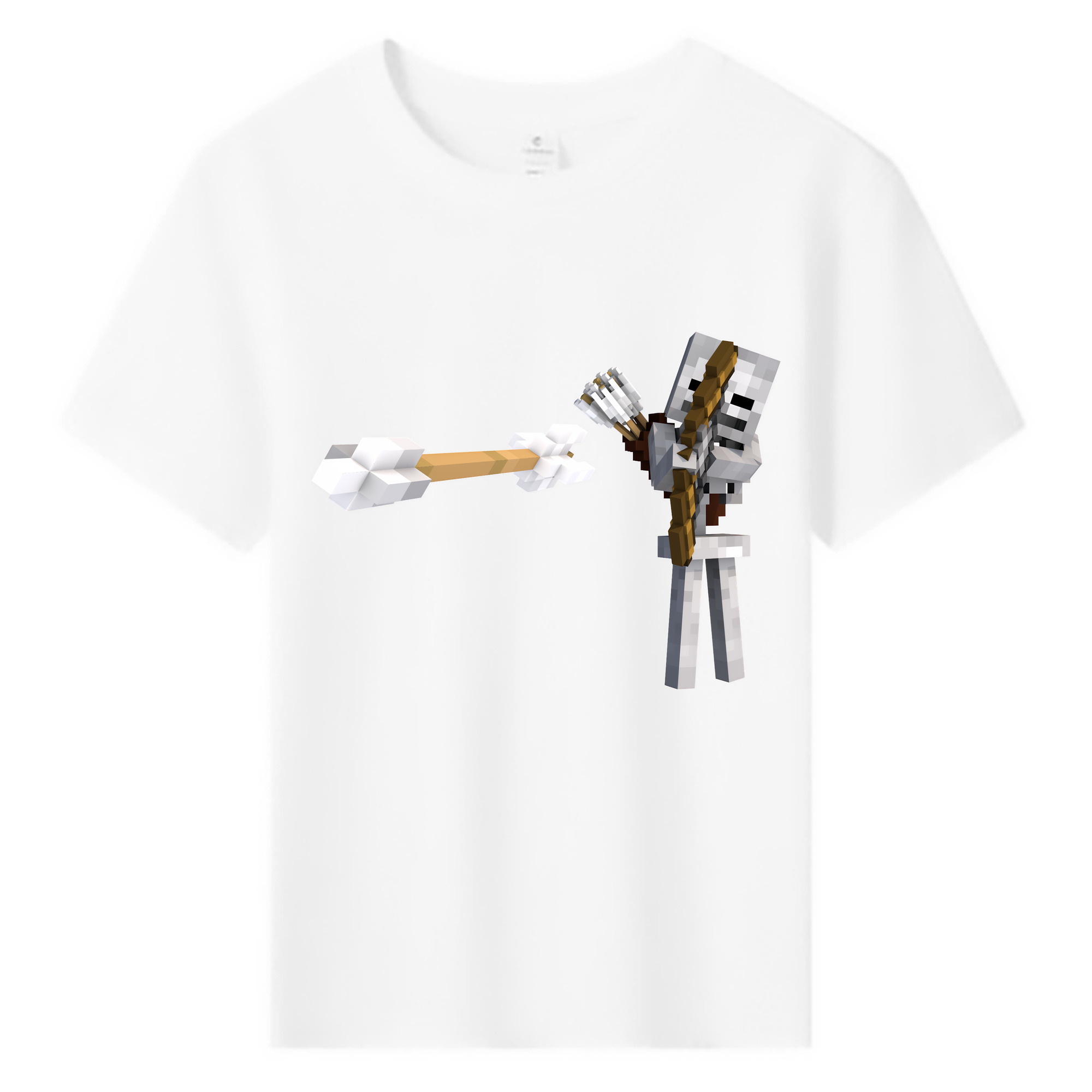 （画像用） マインクラフト ブロックの世界 Minecraft MC Block world 綿100％キッズTシャツ（フロントプリント）