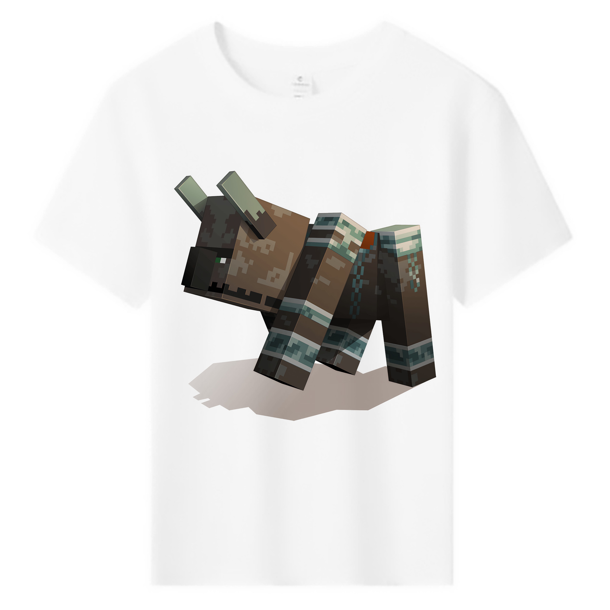 （画像用） マインクラフト ブロックの世界 Minecraft MC Block world 綿100％キッズTシャツ（フロントプリント）