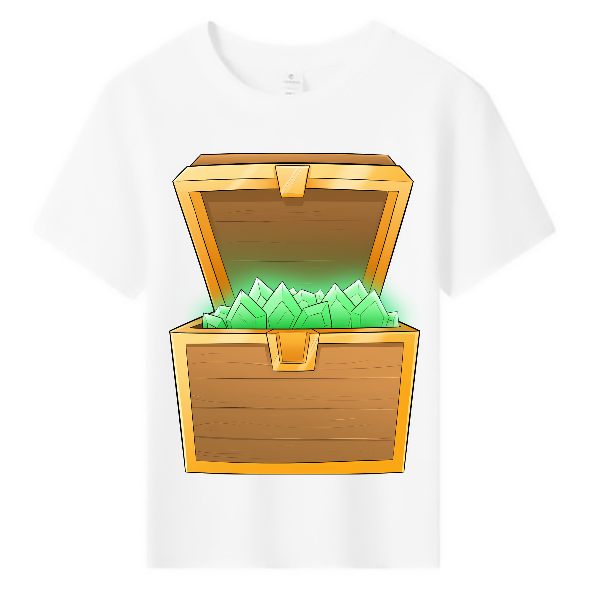 （画像用） マインクラフト ブロックの世界 Minecraft MC Block world 綿100％キッズTシャツ（フロントプリント）