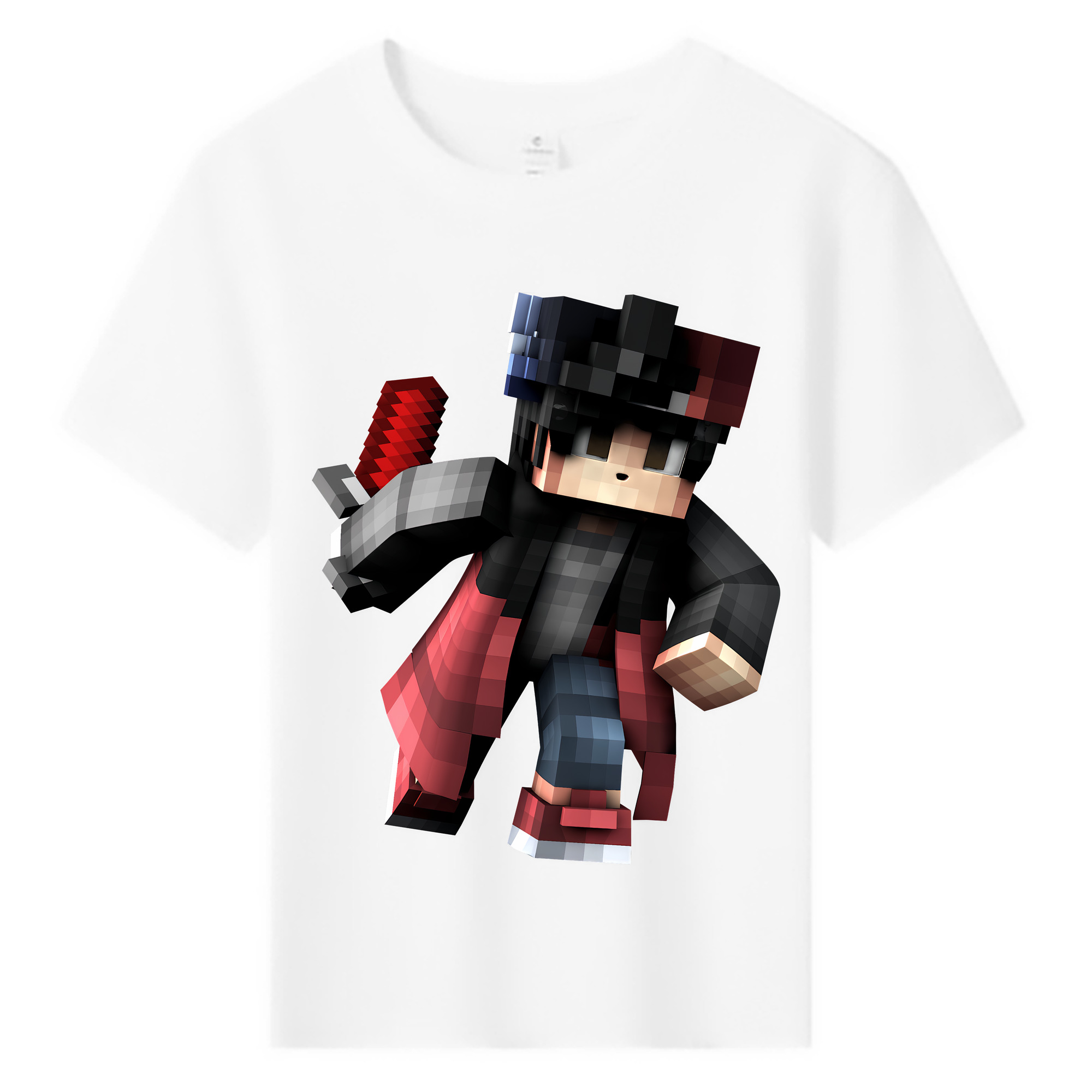 （画像用） マインクラフト ブロックの世界 Minecraft MC Block world 綿100％キッズTシャツ（フロントプリント）
