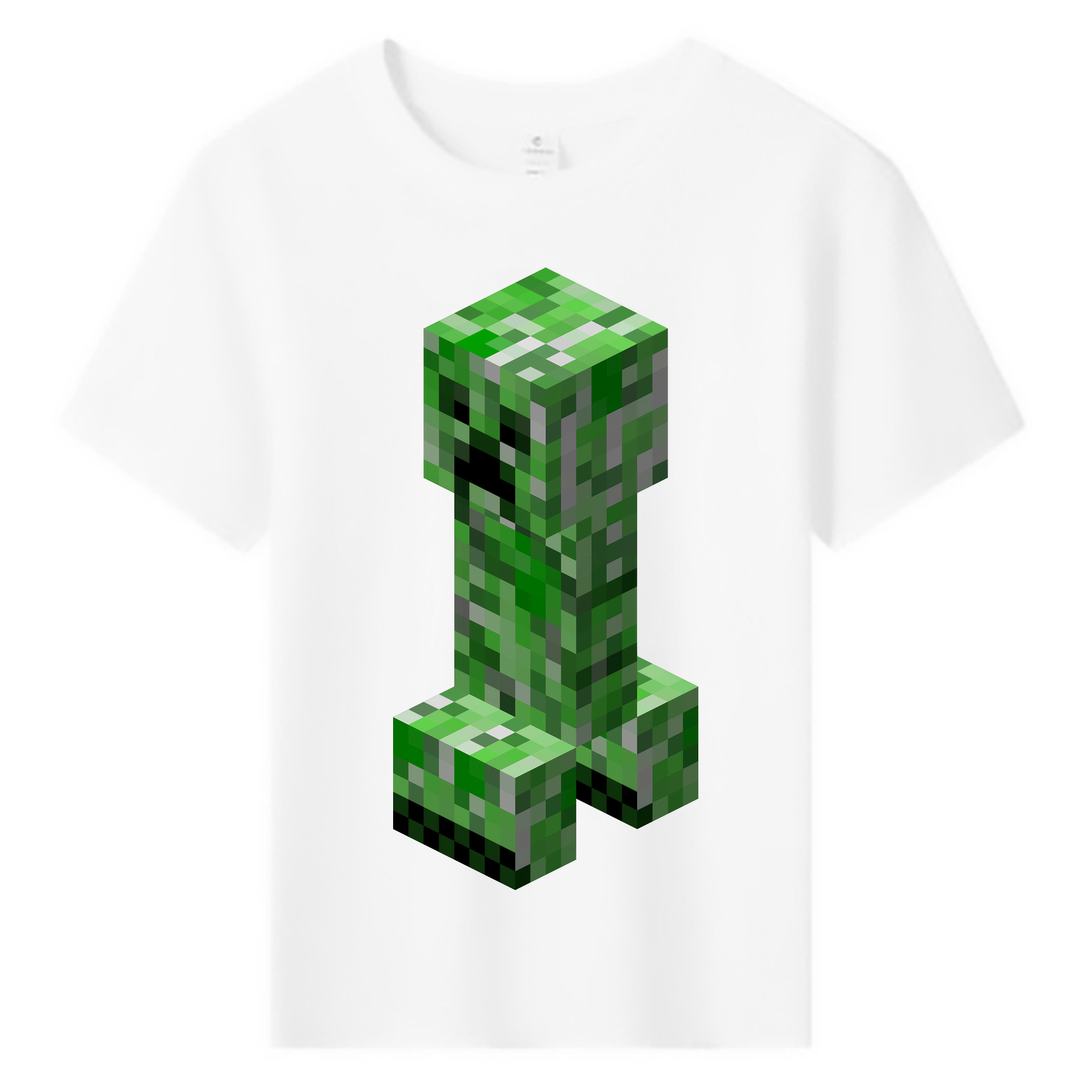 （画像用） マインクラフト ブロックの世界 Minecraft MC Block world 綿100％キッズTシャツ（フロントプリント）