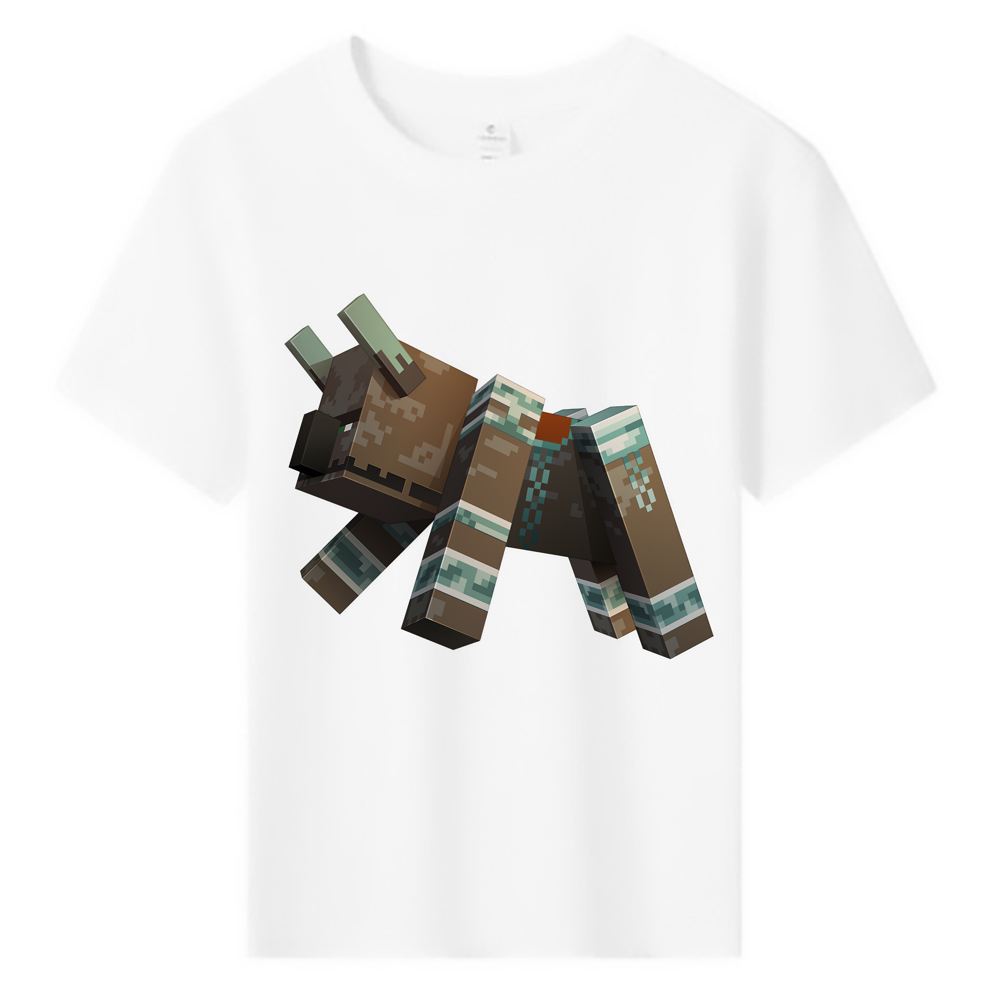 （画像用） マインクラフト ブロックの世界 Minecraft MC Block world 綿100％キッズTシャツ（フロントプリント）