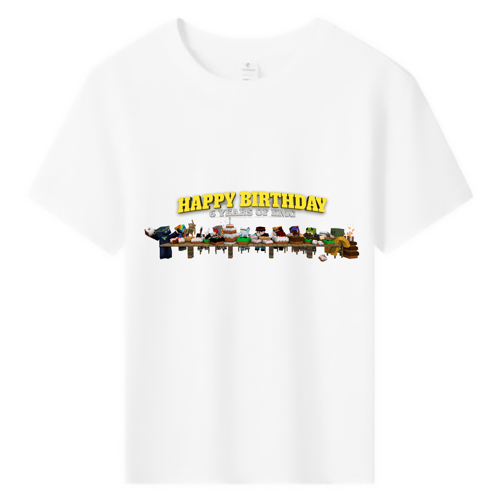 （画像用） マインクラフト ブロックの世界 Minecraft MC Block world 綿100％キッズTシャツ（フロントプリント）