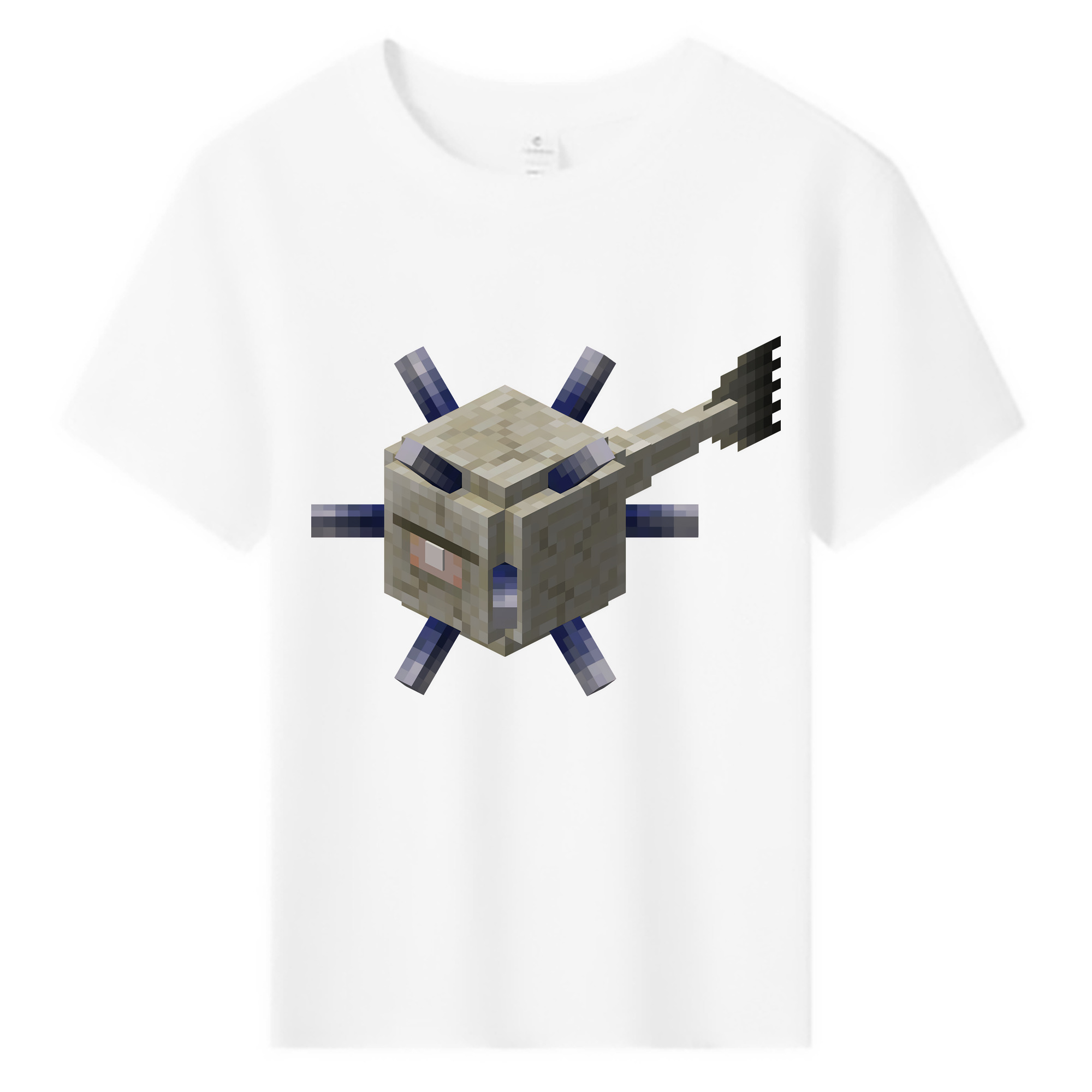 （画像用） マインクラフト ブロックの世界 Minecraft MC Block world 綿100％キッズTシャツ（フロントプリント）
