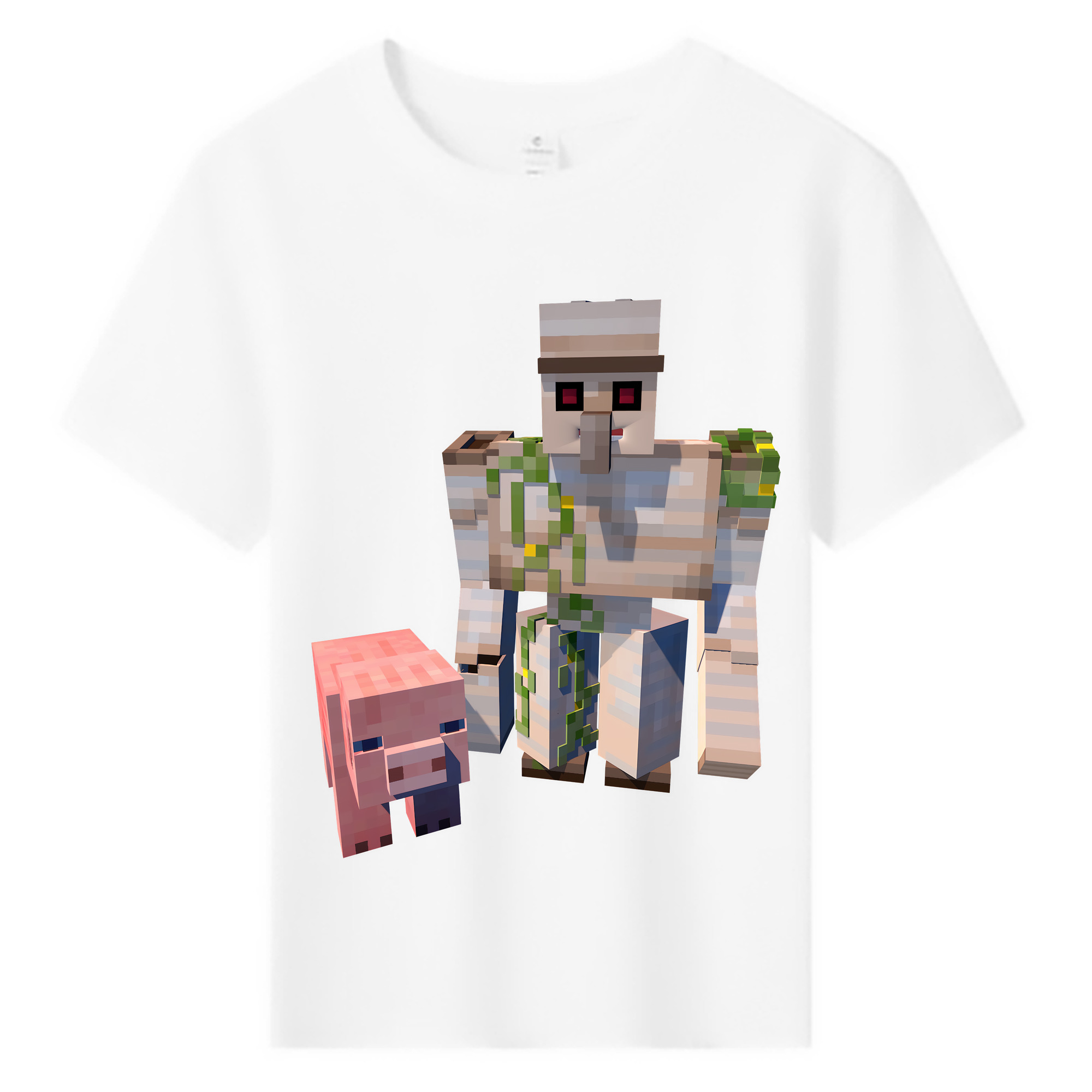 （画像用） マインクラフト ブロックの世界 Minecraft MC Block world 綿100％キッズTシャツ（フロントプリント）