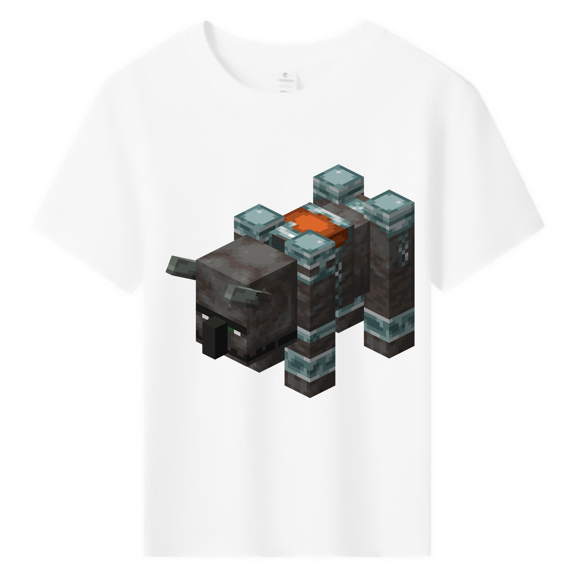（画像用） マインクラフト ブロックの世界 Minecraft MC Block world 綿100％キッズTシャツ（フロントプリント）
