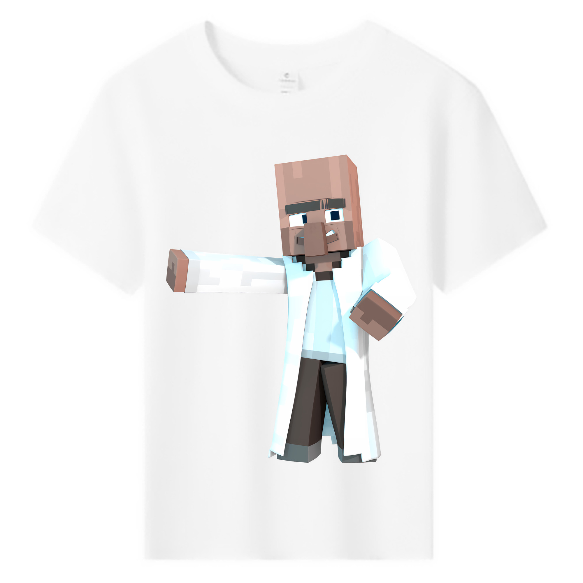 （画像用） マインクラフト ブロックの世界 Minecraft MC Block world 綿100％キッズTシャツ（フロントプリント）