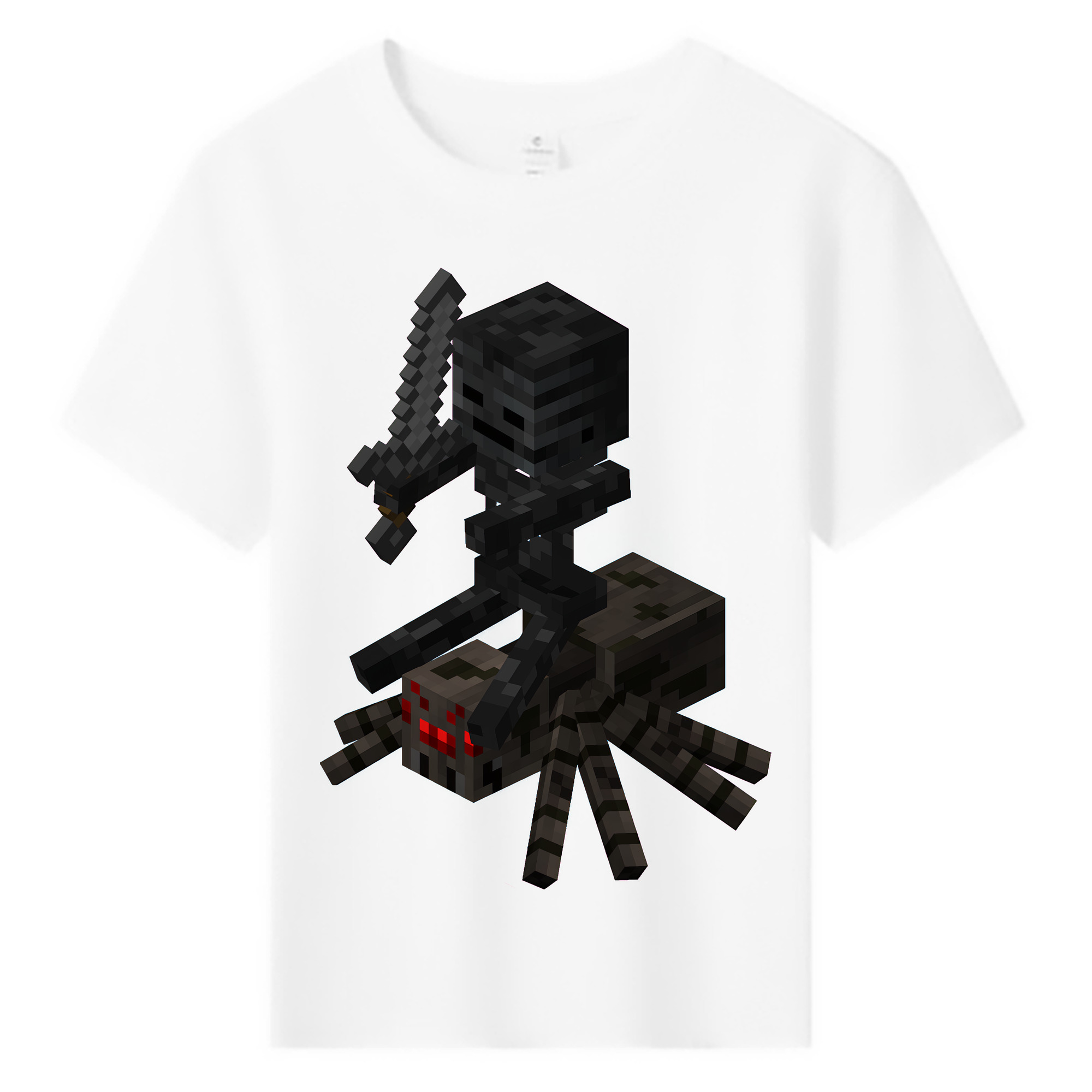 （画像用） マインクラフト ブロックの世界 Minecraft MC Block world 綿100％キッズTシャツ（フロントプリント）
