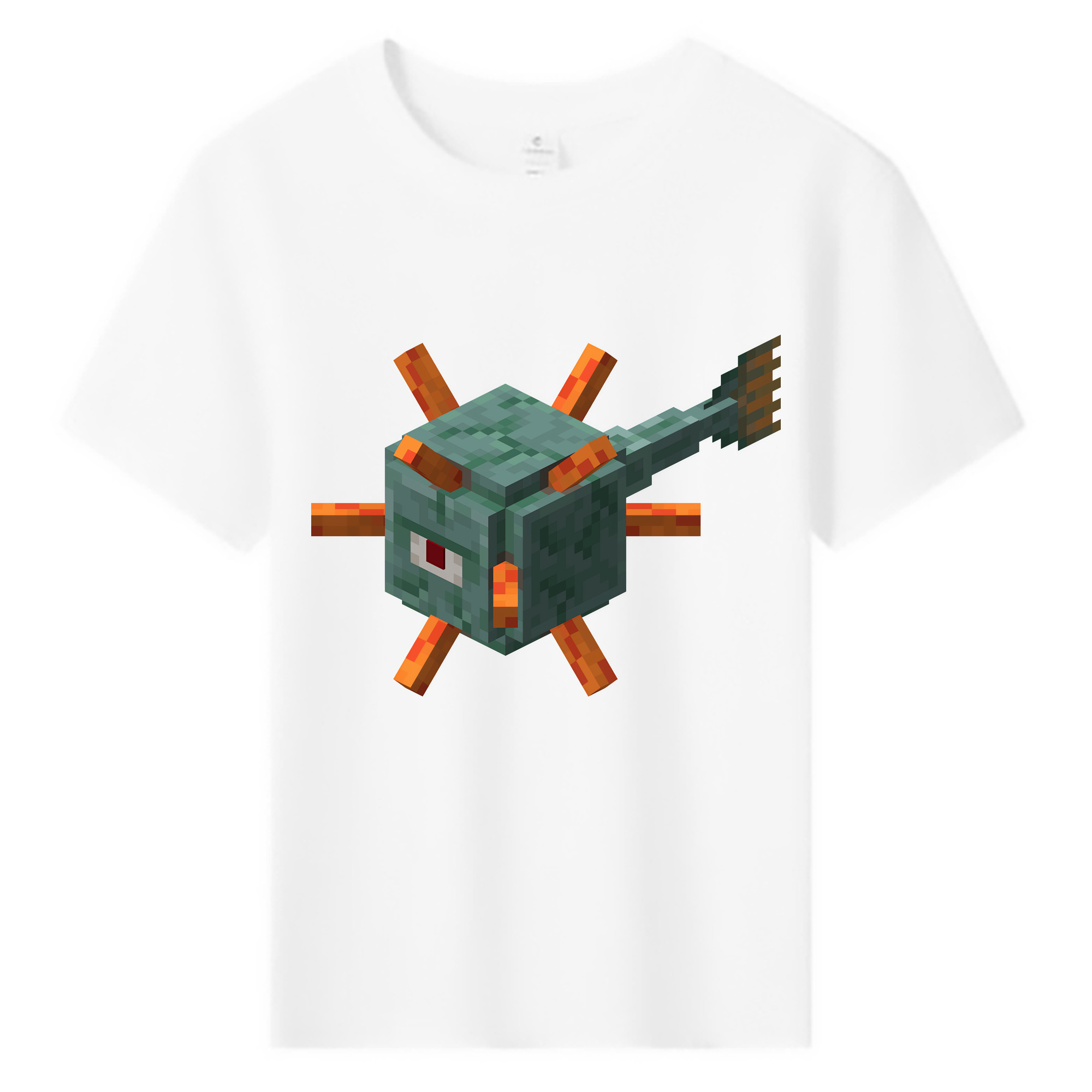 （画像用） マインクラフト ブロックの世界 Minecraft MC Block world 綿100％キッズTシャツ（フロントプリント）