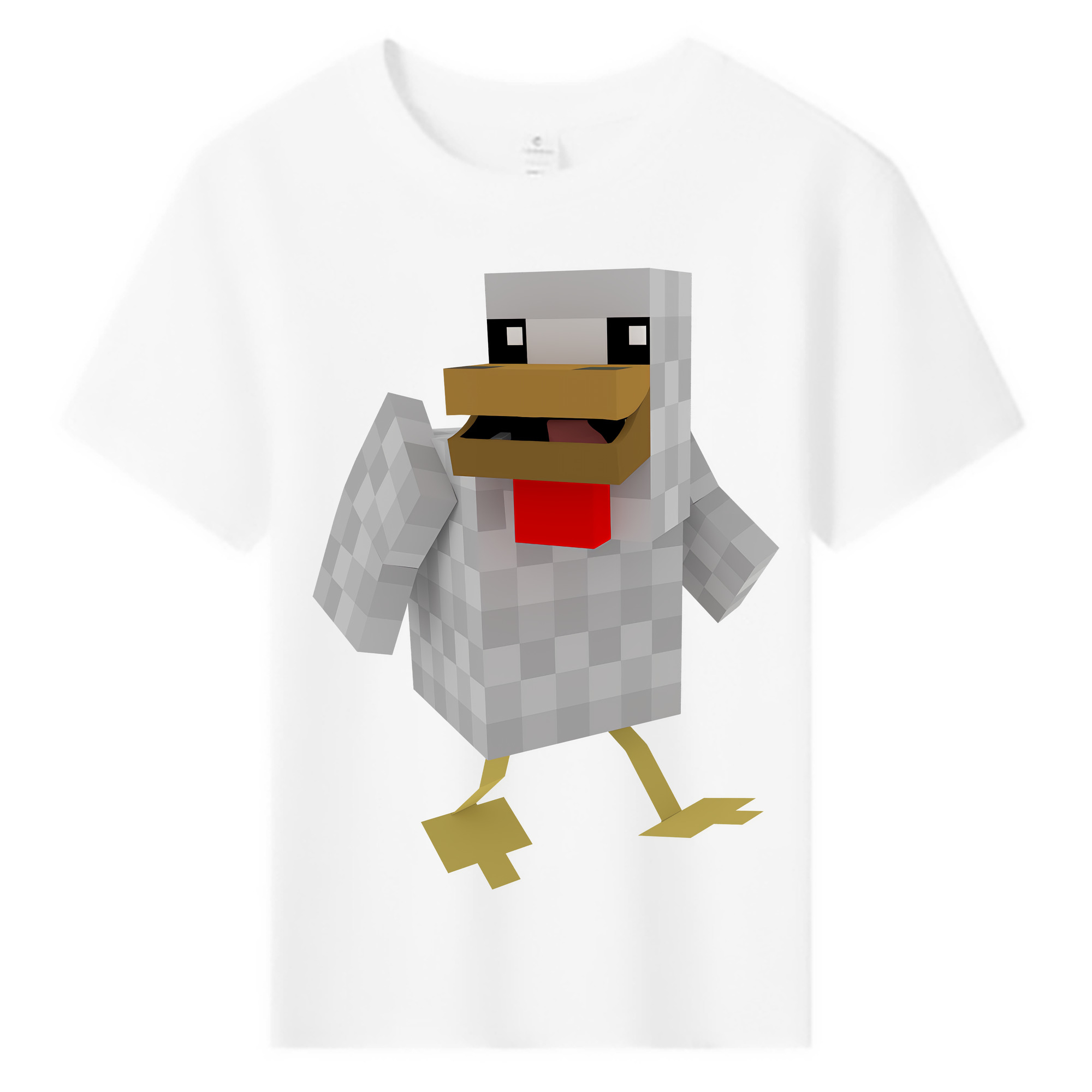 （画像用） マインクラフト ブロックの世界 Minecraft MC Block world 綿100％キッズTシャツ（フロントプリント）