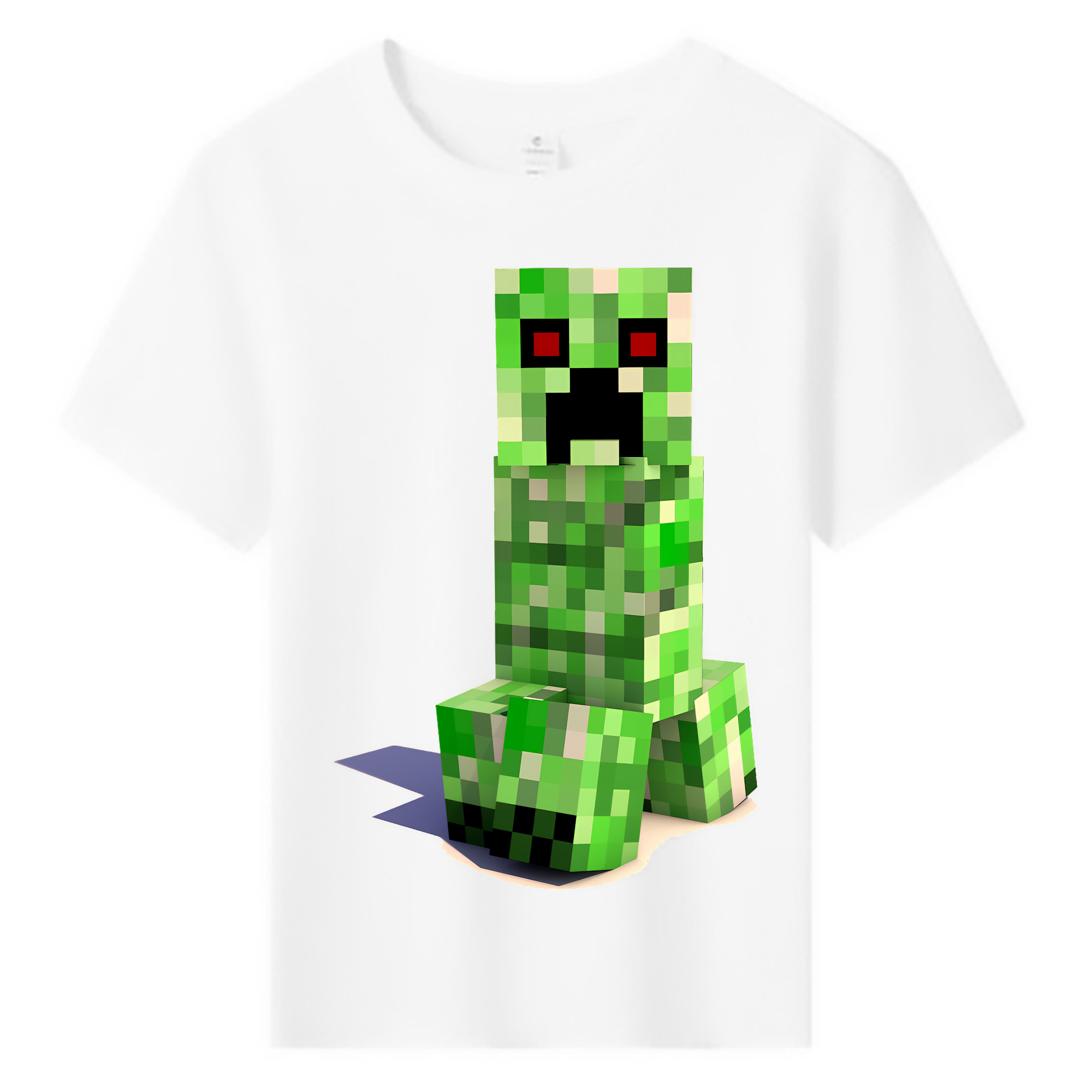 （画像用） マインクラフト ブロックの世界 Minecraft MC Block world 綿100％キッズTシャツ（フロントプリント）