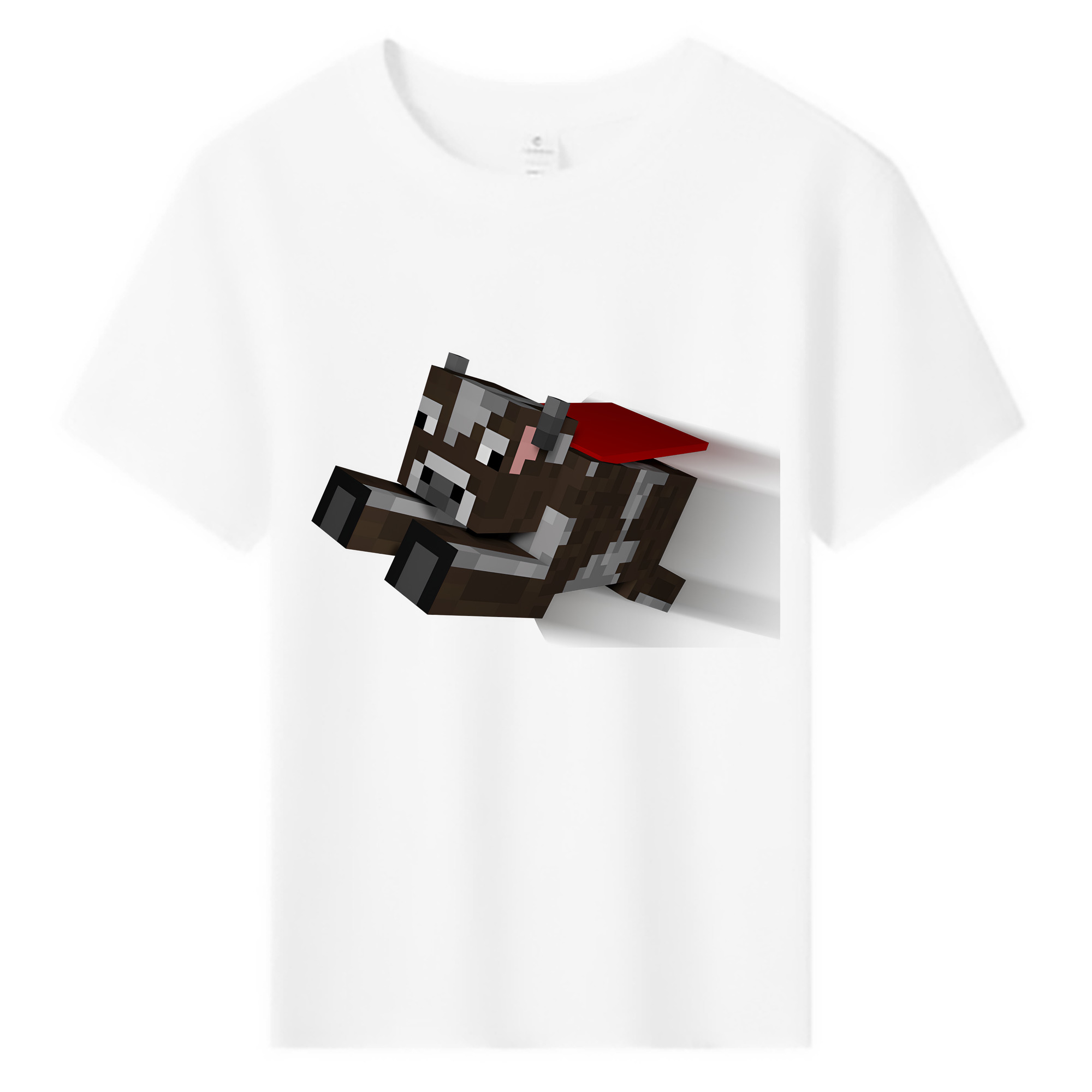 （画像用） マインクラフト ブロックの世界 Minecraft MC Block world 綿100％キッズTシャツ（フロントプリント）