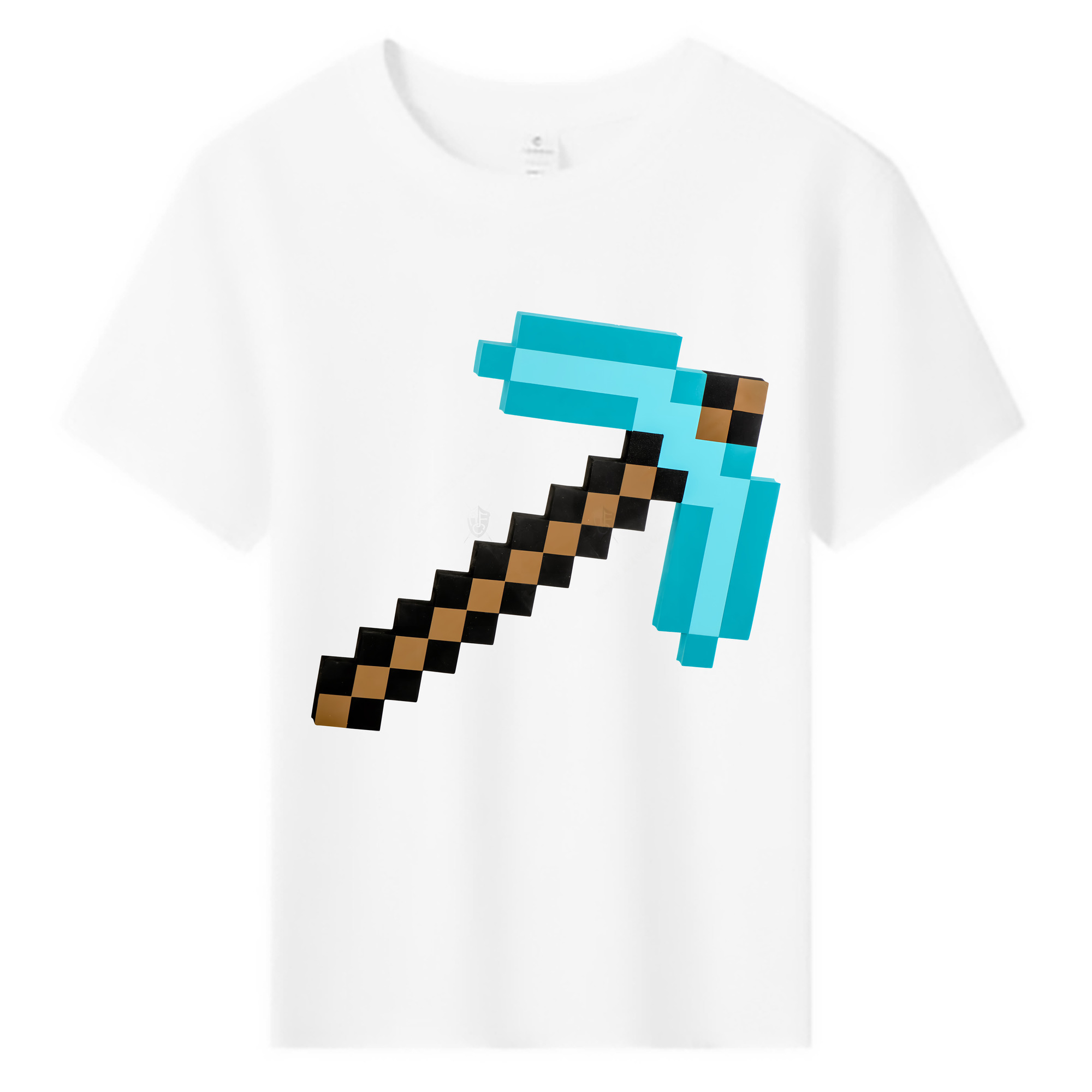 （画像用） マインクラフト ブロックの世界 Minecraft MC Block world 綿100％キッズTシャツ（フロントプリント）