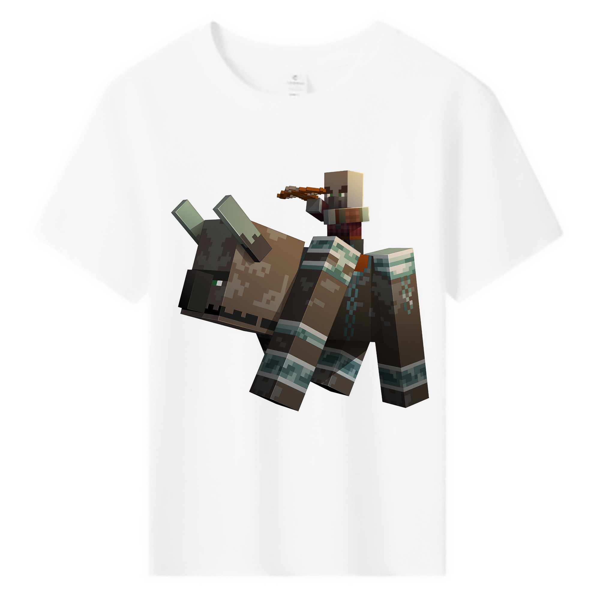 （画像用） マインクラフト ブロックの世界 Minecraft MC Block world 綿100％キッズTシャツ（フロントプリント）