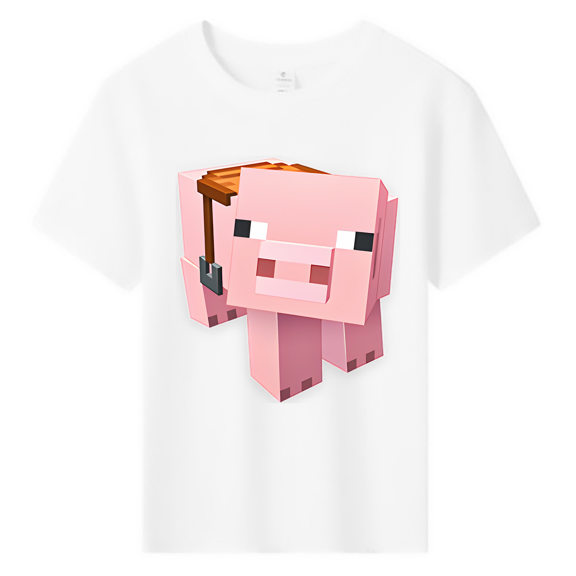 （画像用） マインクラフト ブロックの世界 Minecraft MC Block world 綿100％キッズTシャツ（フロントプリント）