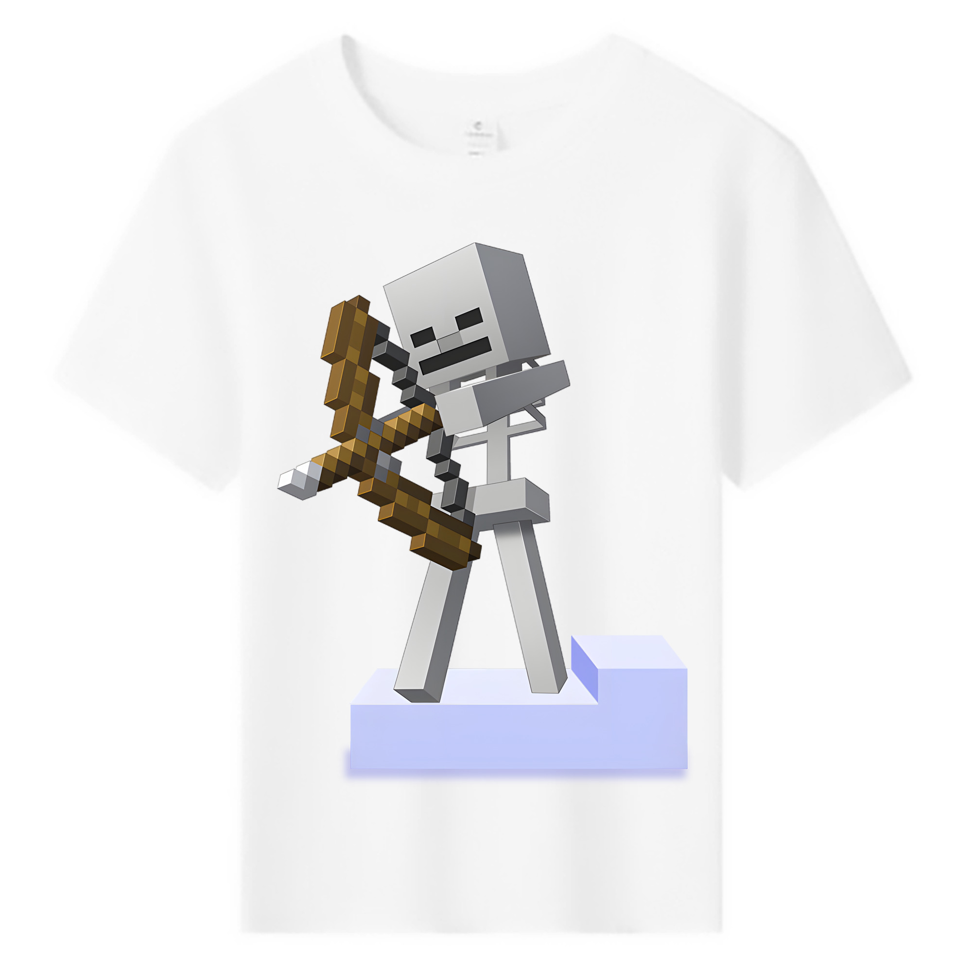（画像用） マインクラフト ブロックの世界 Minecraft MC Block world 綿100％キッズTシャツ（フロントプリント）