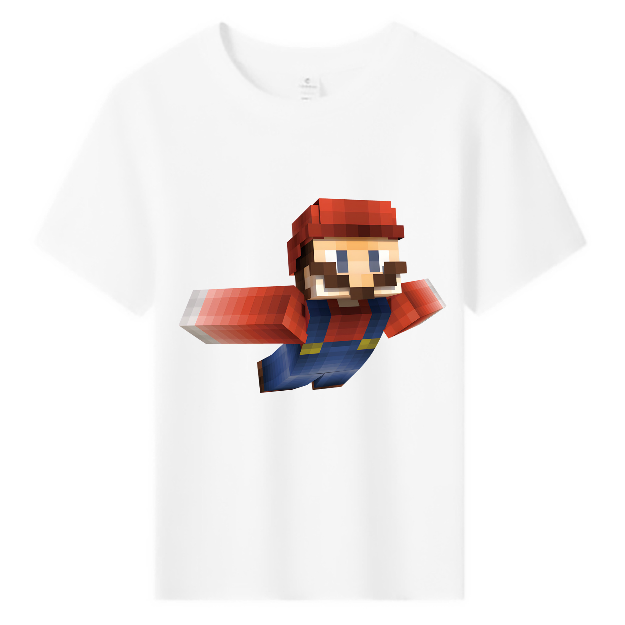（画像用） マインクラフト ブロックの世界 Minecraft MC Block world 綿100％キッズTシャツ（フロントプリント）