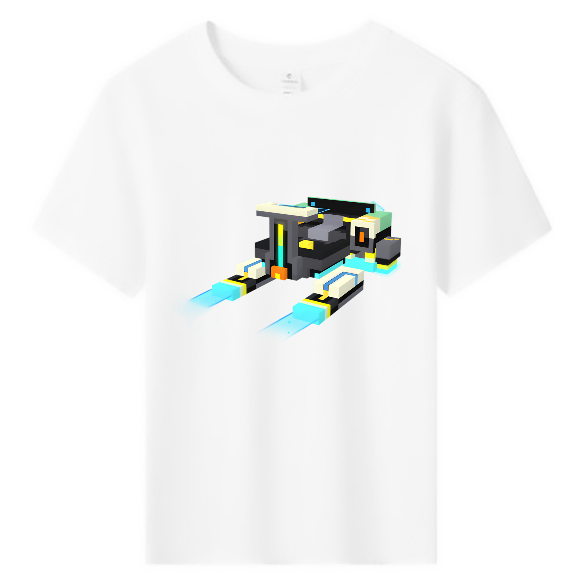 （画像用） マインクラフト ブロックの世界 Minecraft MC Block world 綿100％キッズTシャツ（フロントプリント）