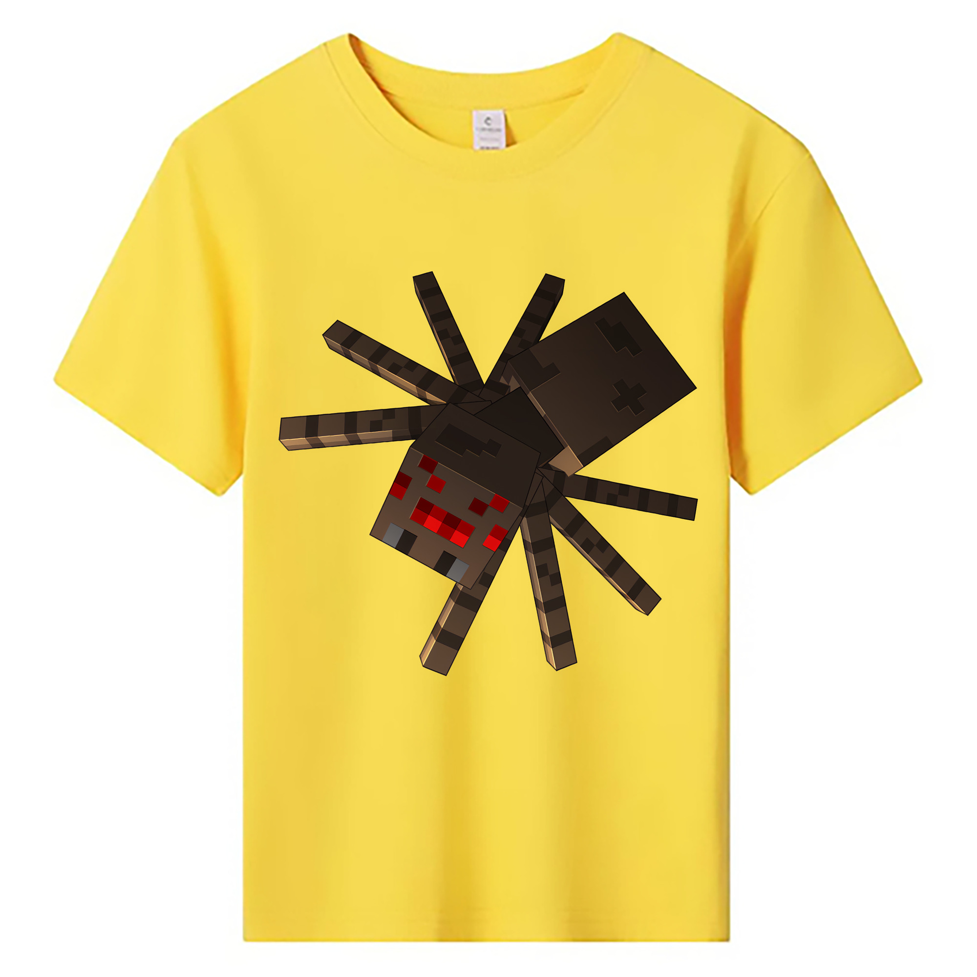 （画像用） マインクラフト ブロックの世界 Minecraft MC Block world 綿100％キッズTシャツ（フロントプリント）