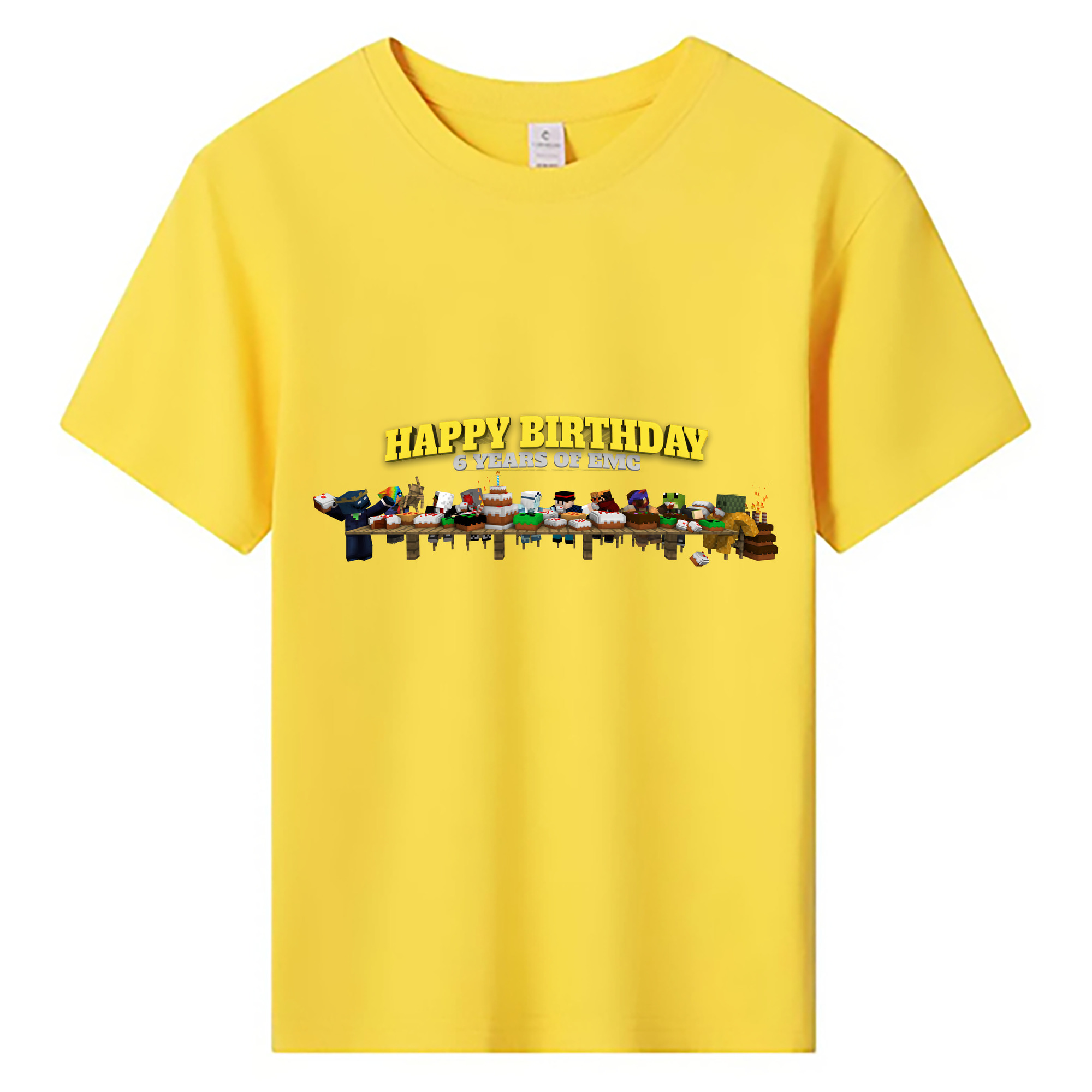 （画像用） マインクラフト ブロックの世界 Minecraft MC Block world 綿100％キッズTシャツ（フロントプリント）