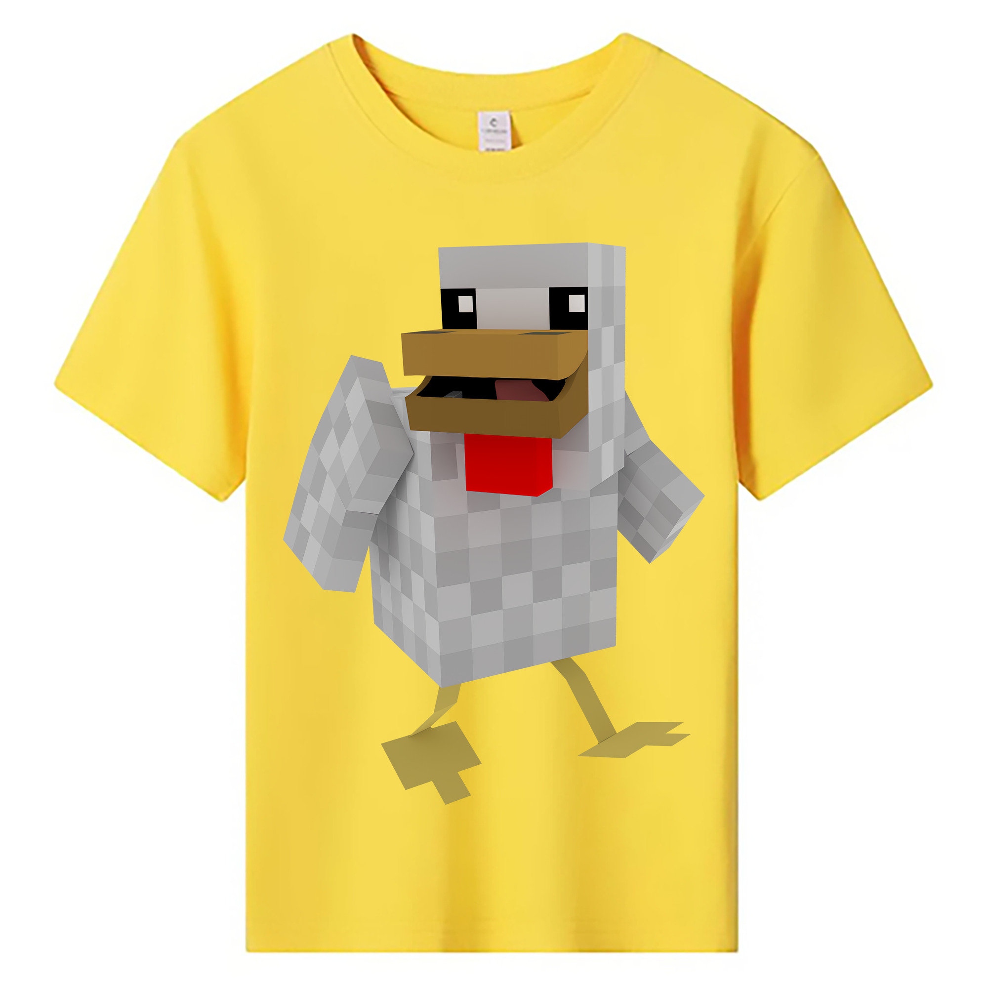（画像用） マインクラフト ブロックの世界 Minecraft MC Block world 綿100％キッズTシャツ（フロントプリント）