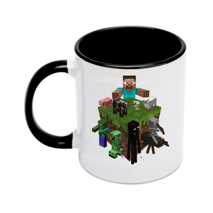 （画像用） マインクラフト ブロックの世界 Minecraft MC Block world カラーマグカップ