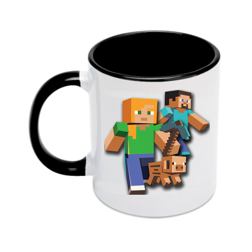 （画像用） マインクラフト ブロックの世界 Minecraft MC Block world カラーマグカップ