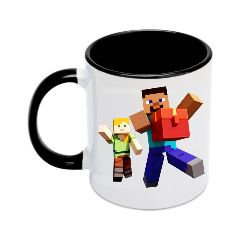 （画像用） マインクラフト ブロックの世界 Minecraft MC Block world カラーマグカップ