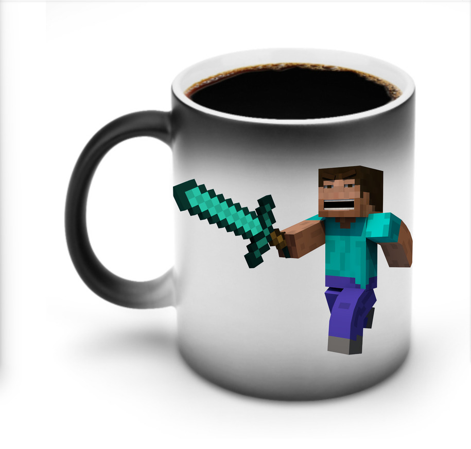 （画像用） マインクラフト ブロックの世界 Minecraft MC Block world 温度変色マグカップ
