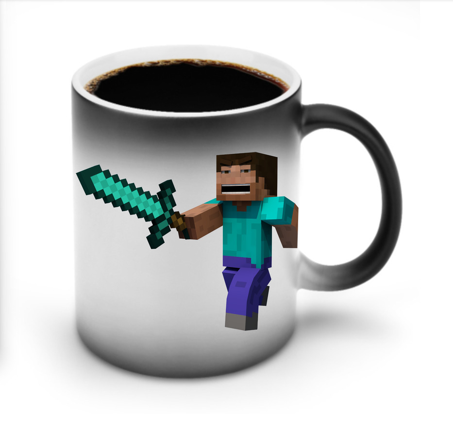 （画像用） マインクラフト ブロックの世界 Minecraft MC Block world 温度変色マグカップ