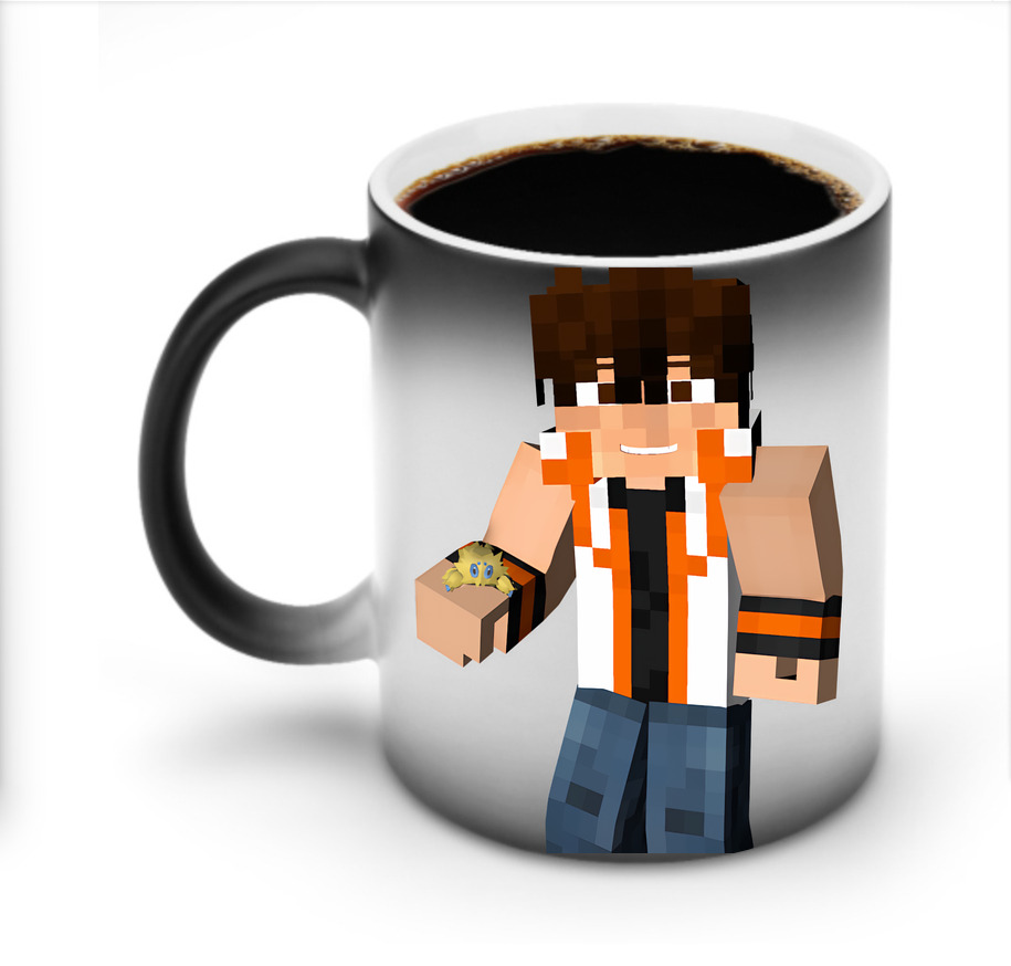 （画像用） マインクラフト ブロックの世界 Minecraft MC Block world 温度変色マグカップ
