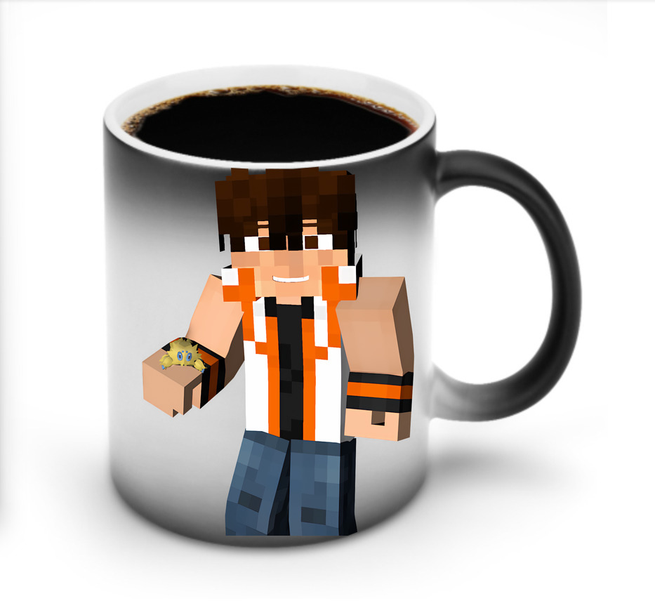 （画像用） マインクラフト ブロックの世界 Minecraft MC Block world 温度変色マグカップ